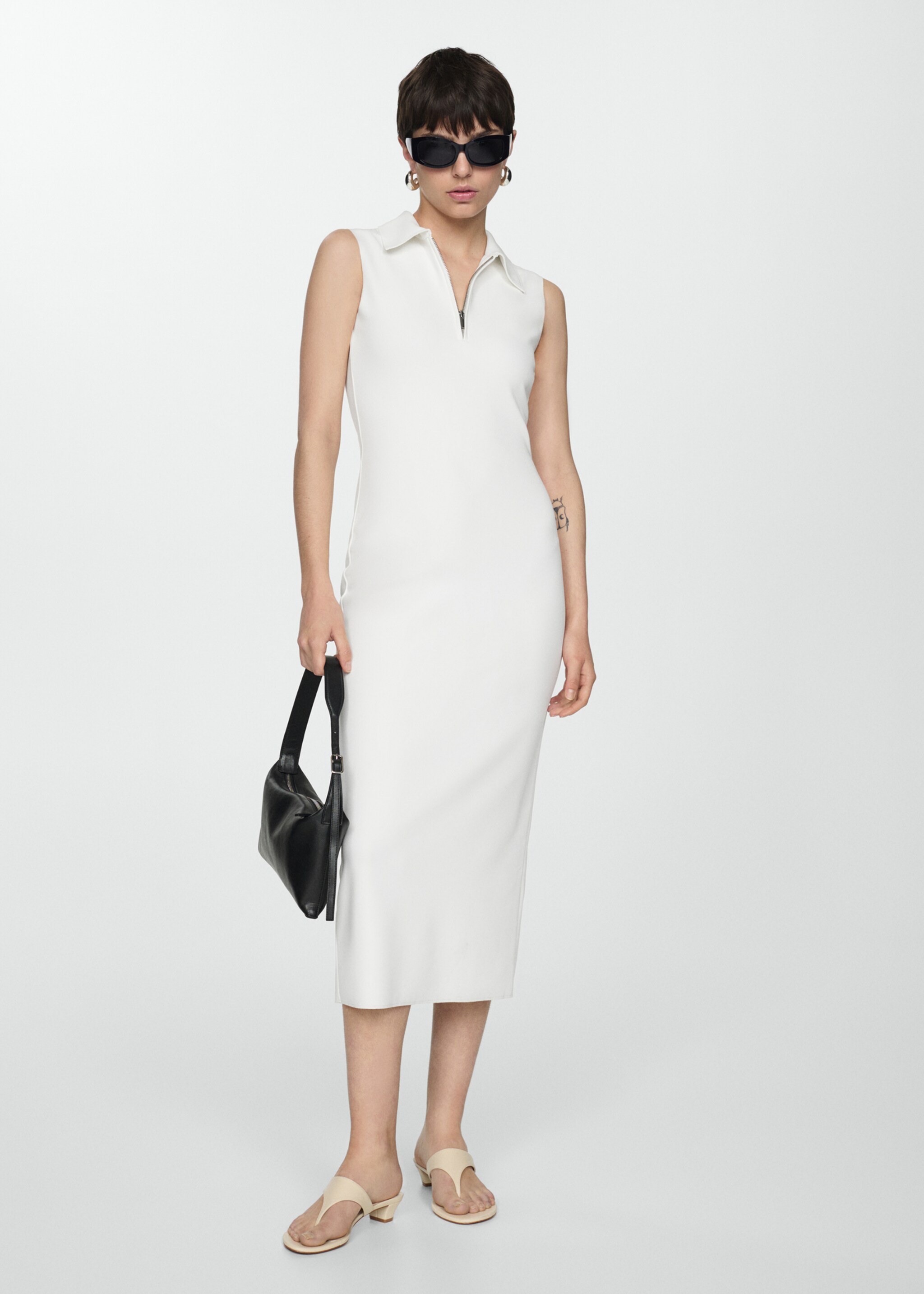 Kleid mit Zip-Kragen - Allgemeine Ansicht