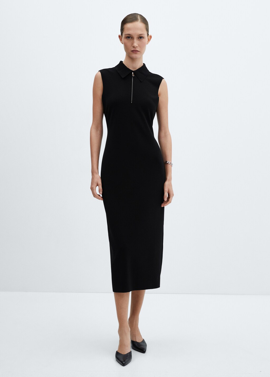 Zipper neck dress - Women | MANGO OUTLET USA