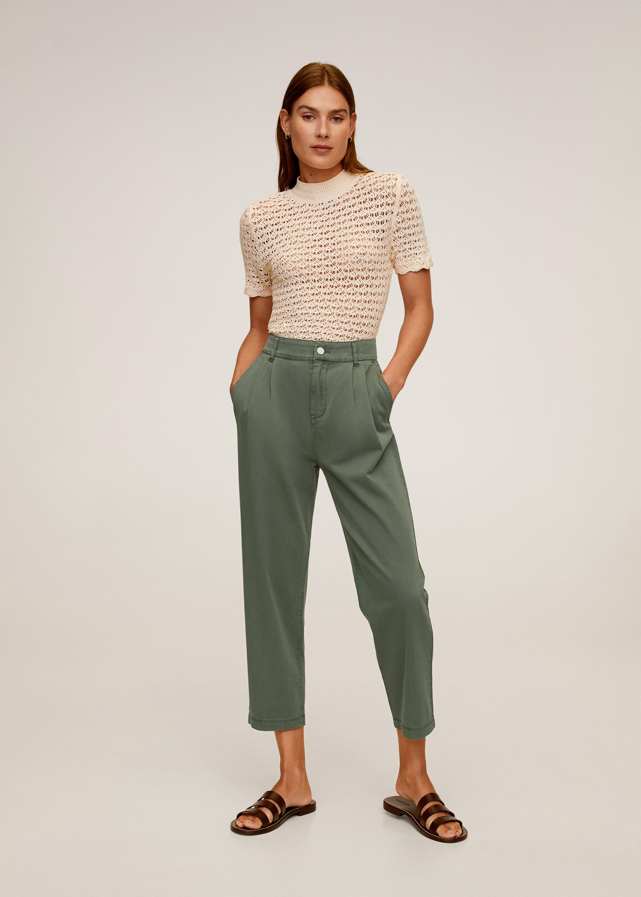Relaxed cotton trousers - General plane