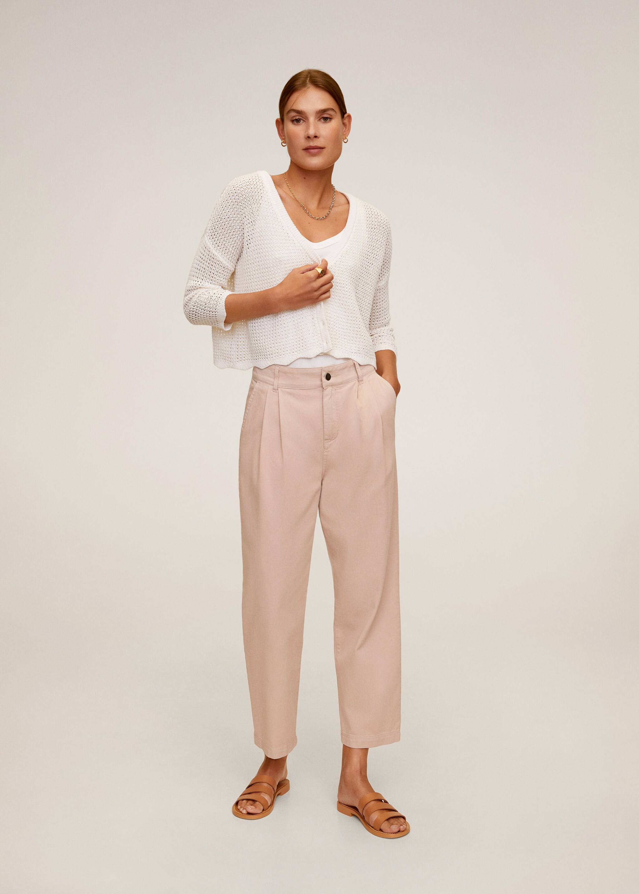 Relaxed cotton trousers - General plane
