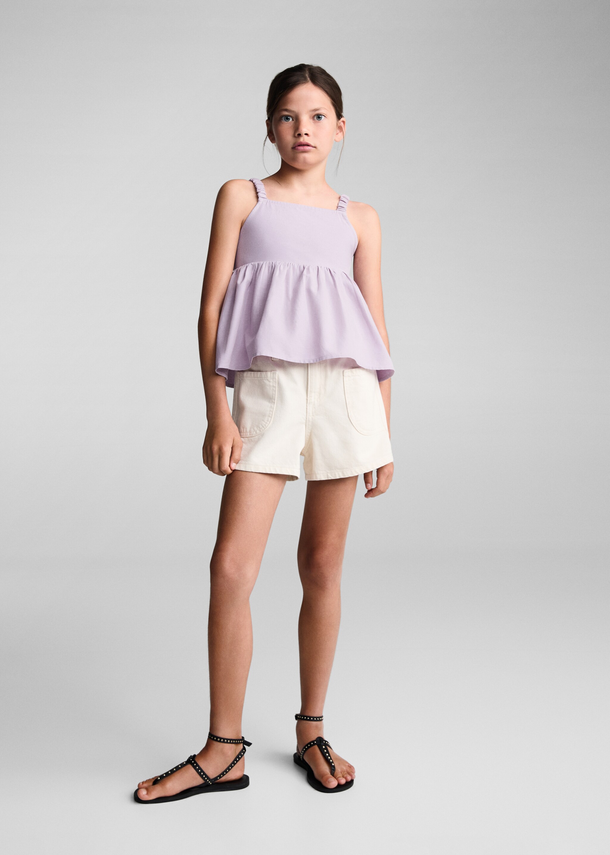 Strap linen top - General plane
