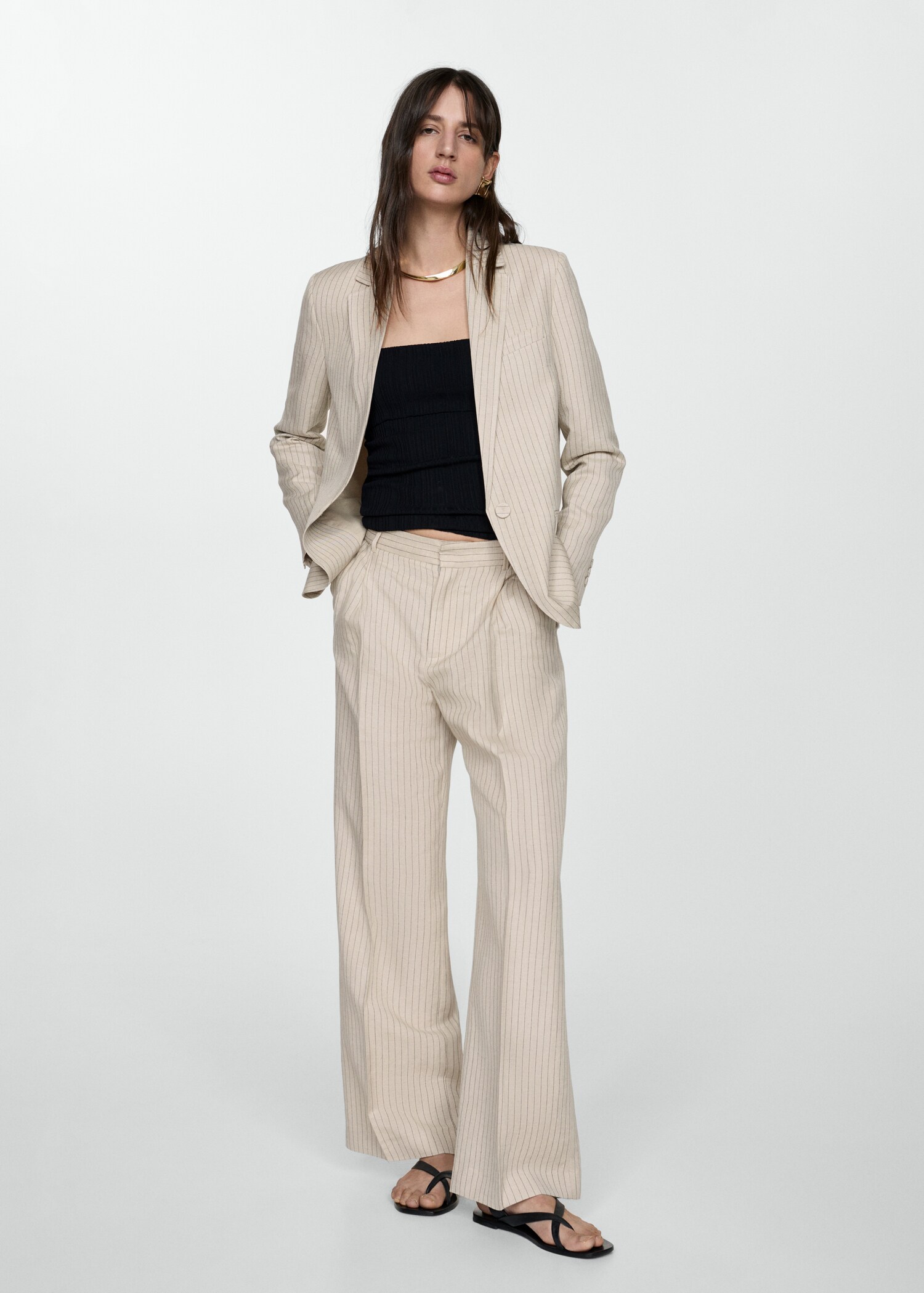 Striped suit trousers - General plane