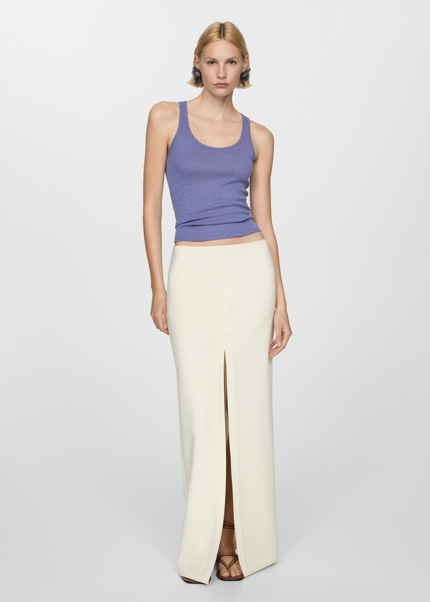 Strick-Top mit Lurex - Allgemeine Ansicht