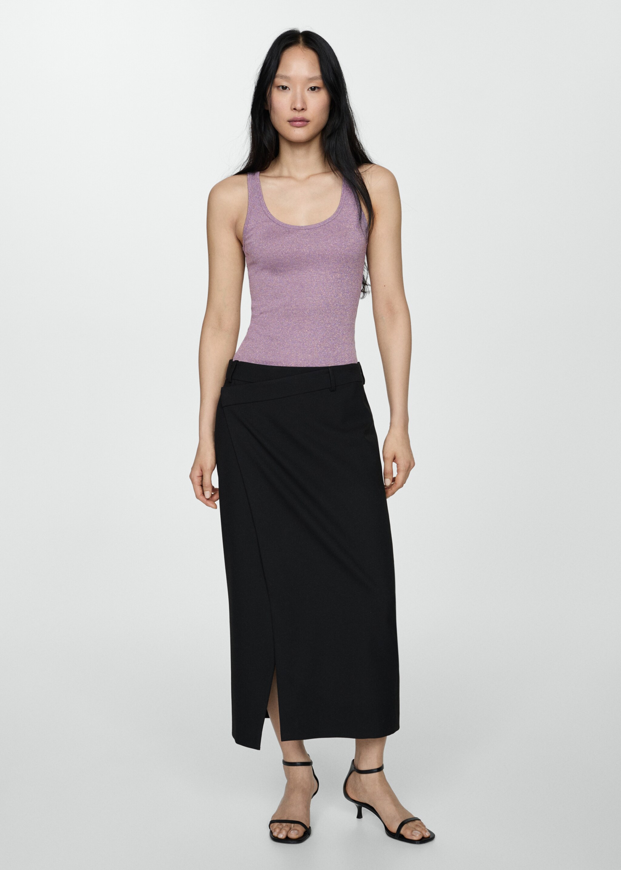 Lurex knitted top - General plane, Lilac. Ref: 67038648-00.