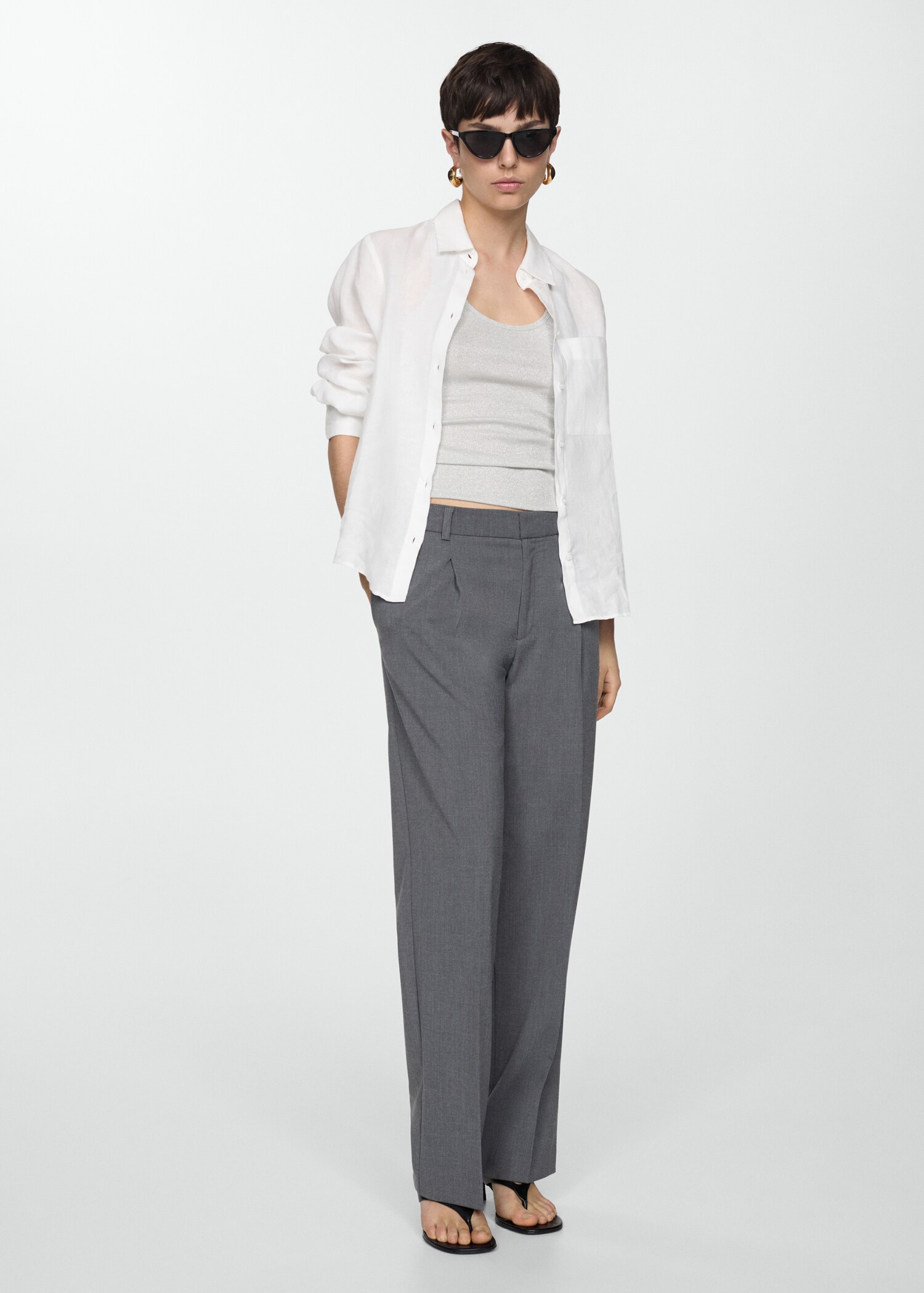 Strick-Top mit Lurex - Allgemeine Ansicht