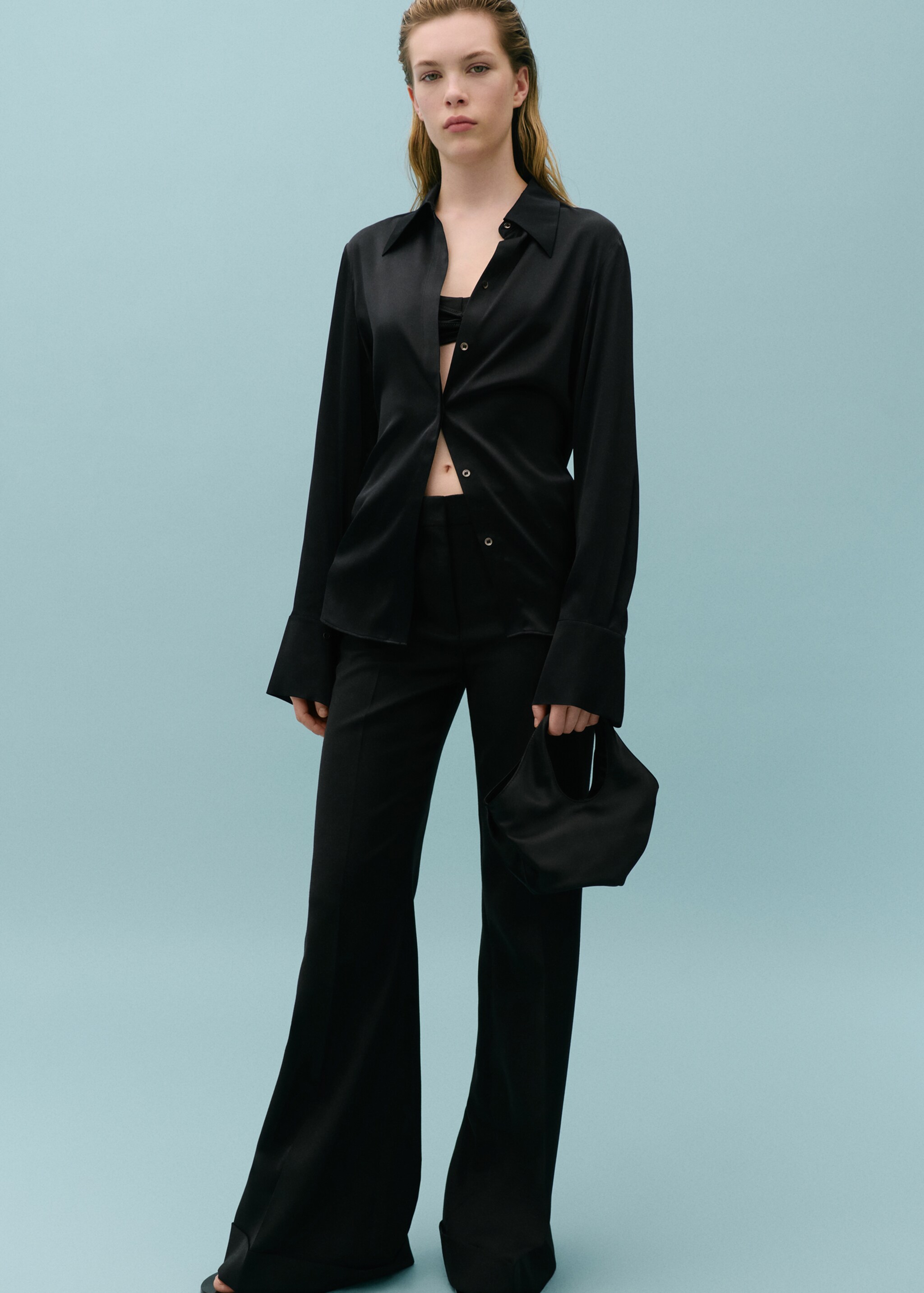 Satin silk shirt - General plane