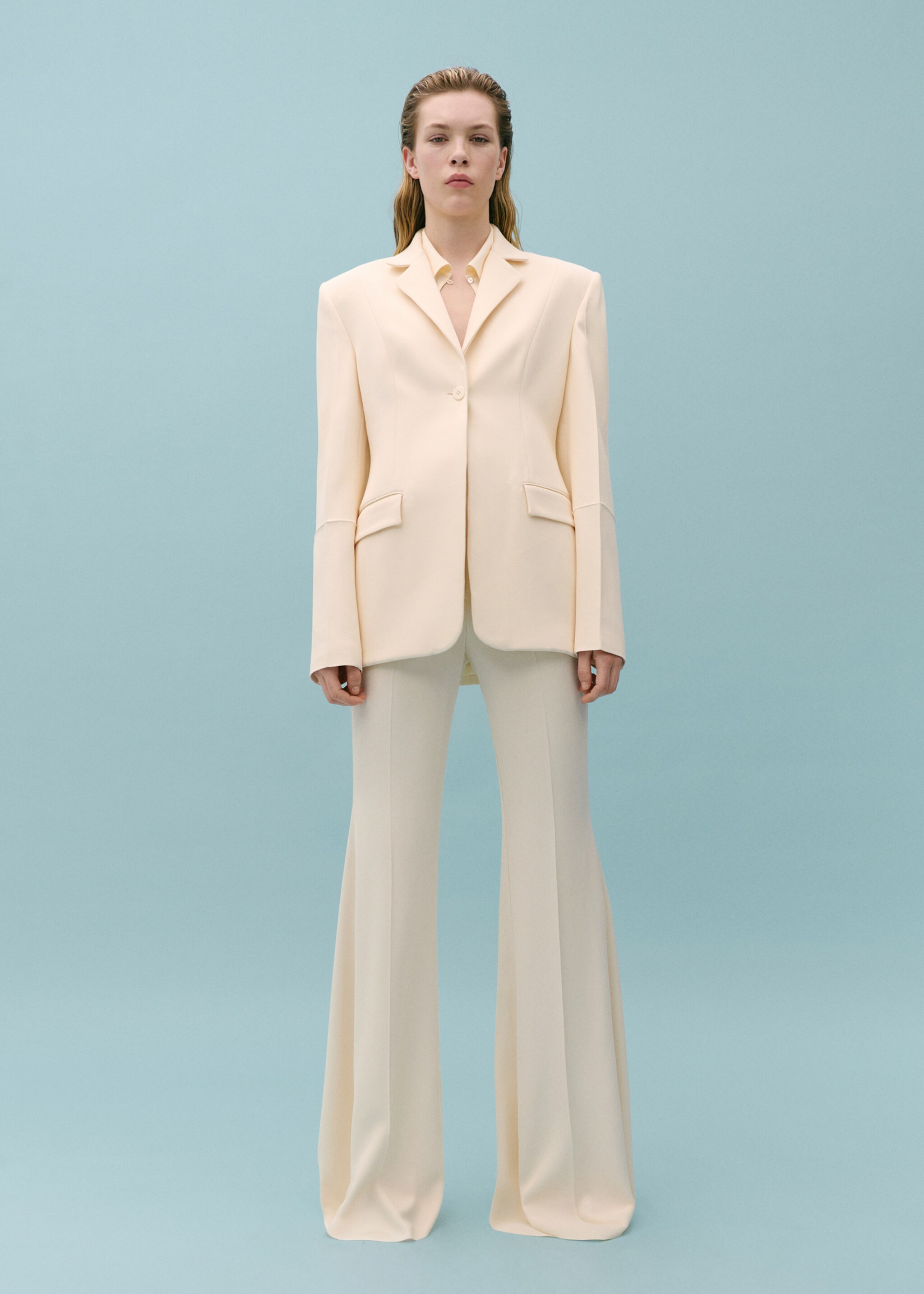 Suit jacket with decorative stitching - General plane