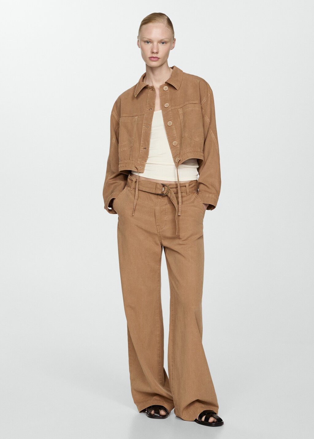 Lyocell jacket with bow - Women | MANGO OUTLET USA Lyocell jacket with bow - Women | MANGO OUTLET USA