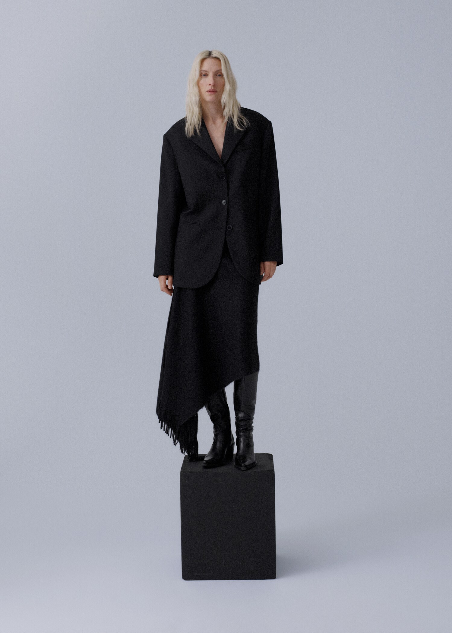 High heel leather boot - General plane