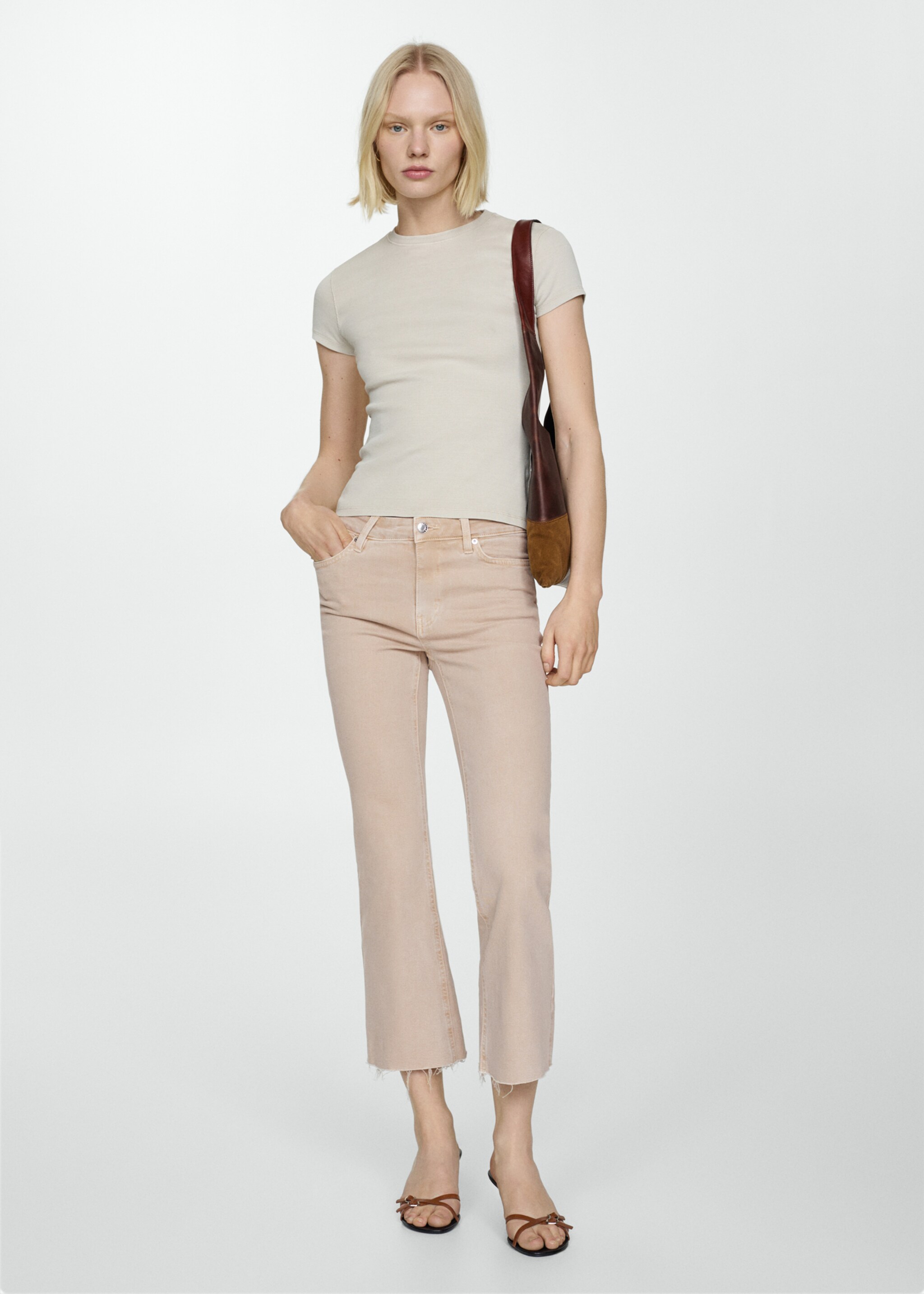 Sienna flared cropped jeans - General plane