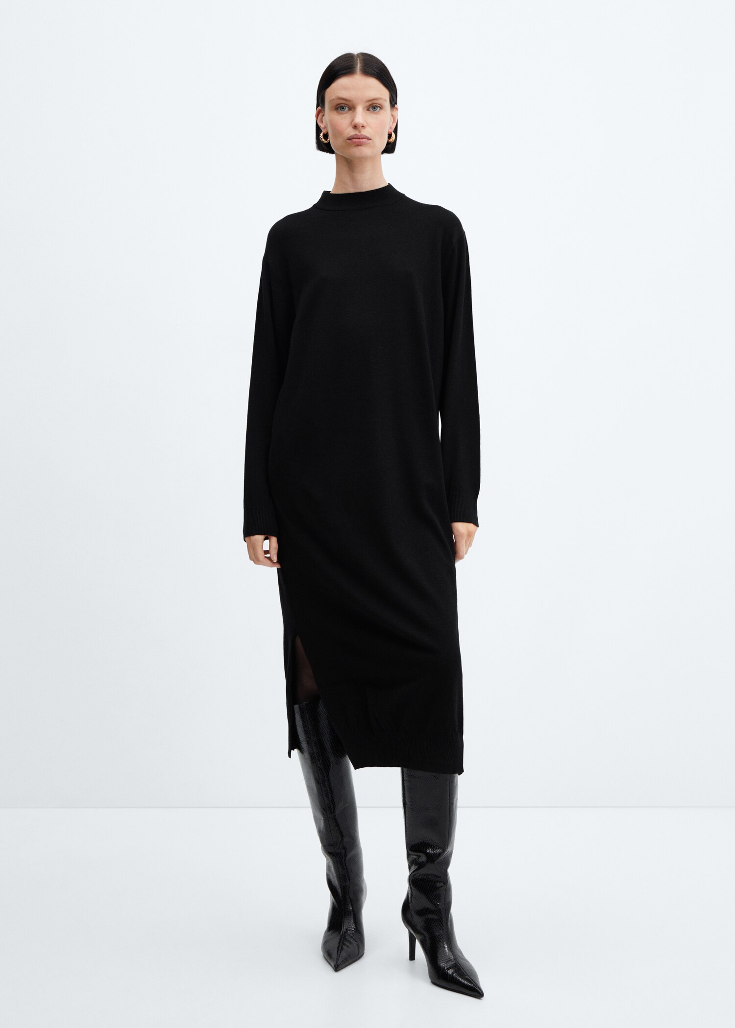 Strickkleid mit Rundhalsausschnitt - Allgemeine Ansicht