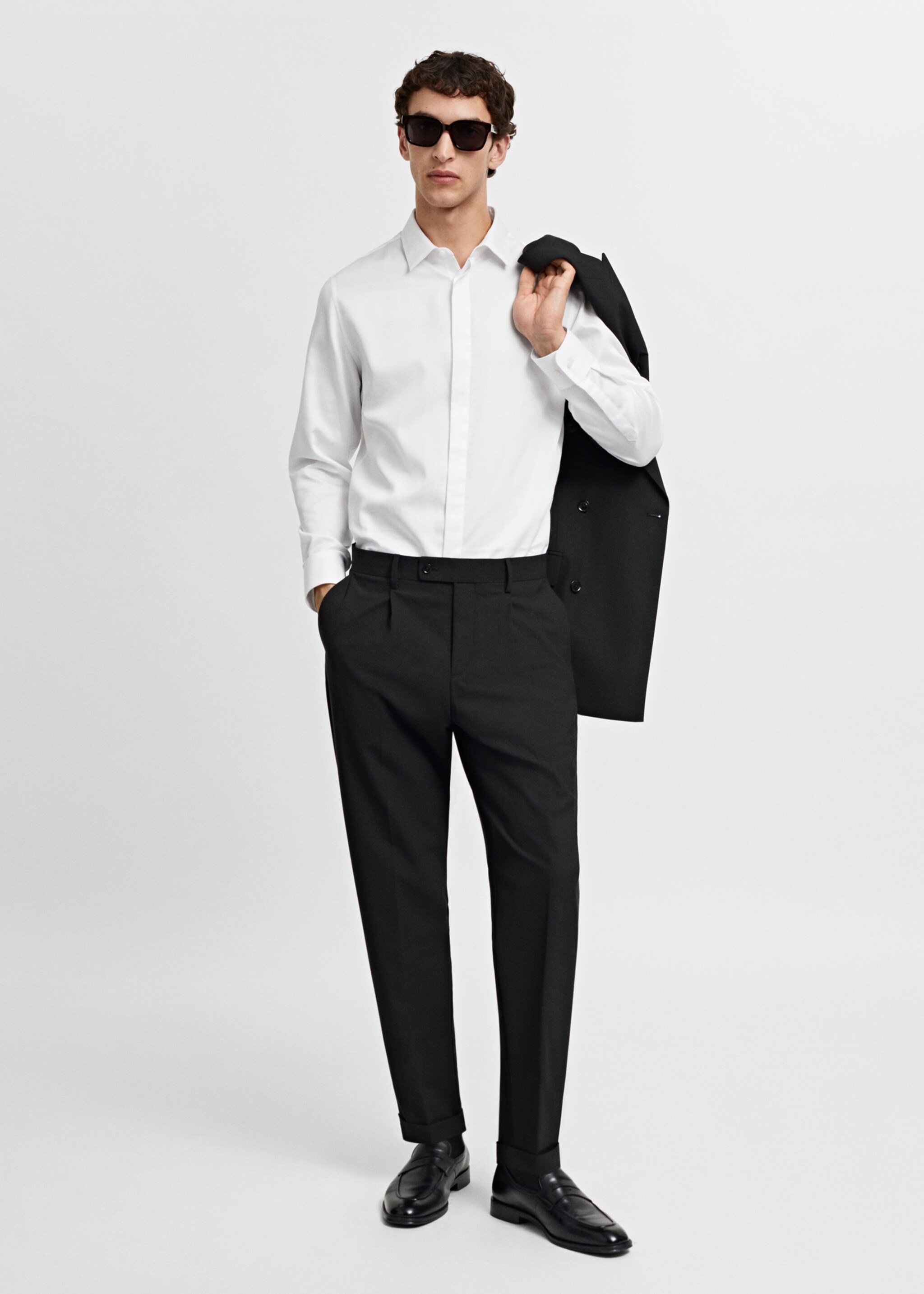 Πουκάμισο κοστουμιού slim fit 100% βαμβάκι - Γενικό πλάνο