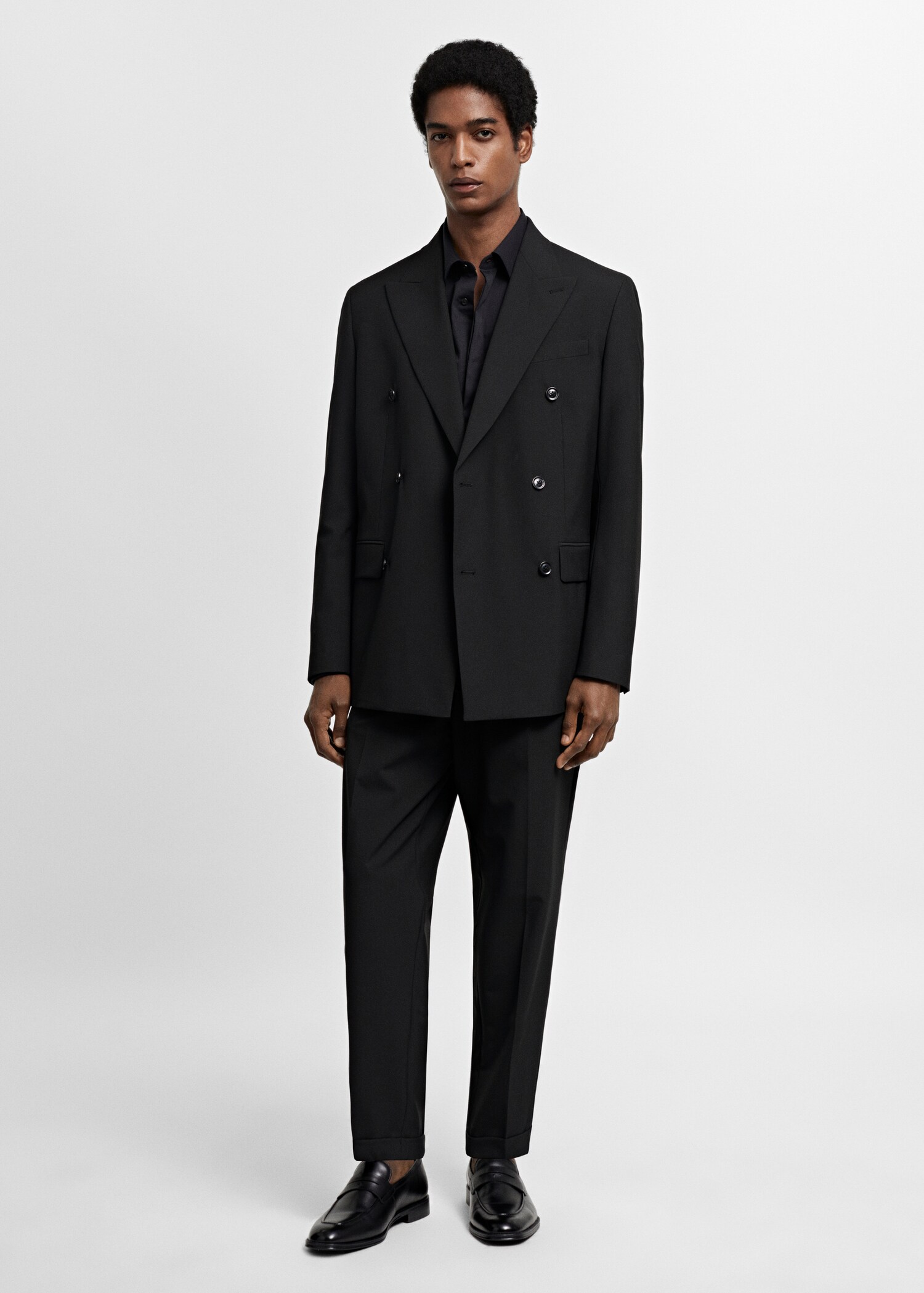 Veste costume slim fit croisée - Plan général