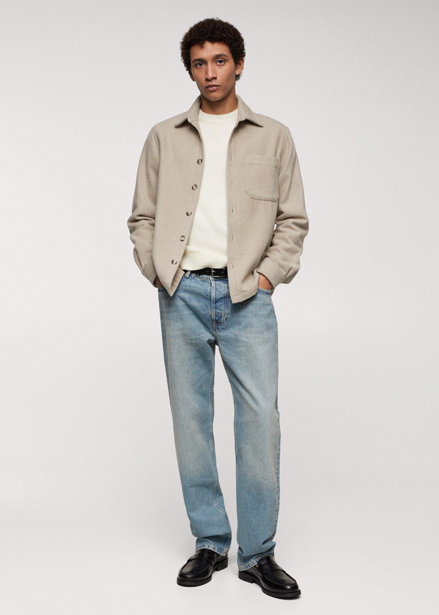 Regular-fit overshirt with pocket Men MANGO OUTLET USA