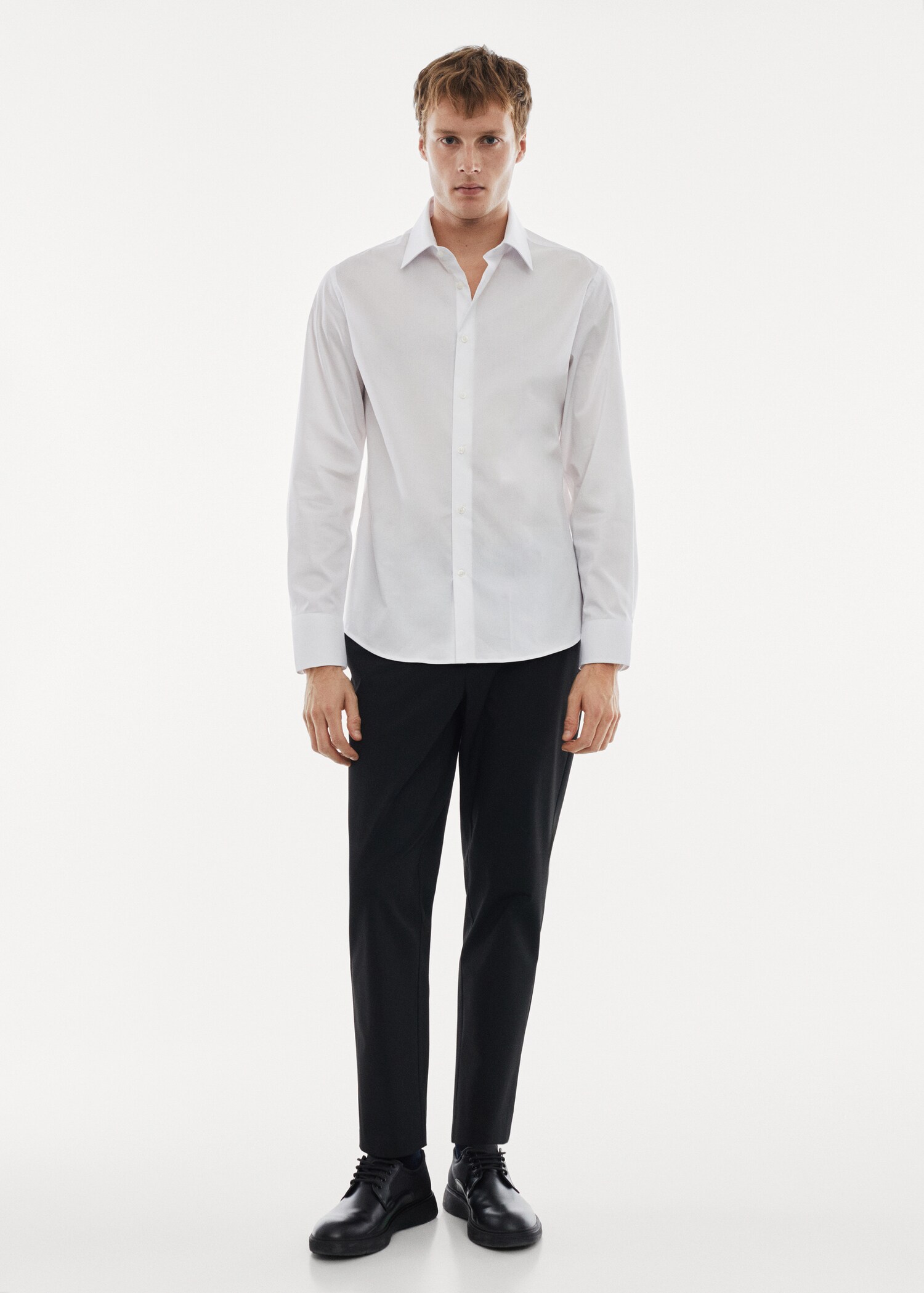 Camisa regular fit cotó stretch - Pla general