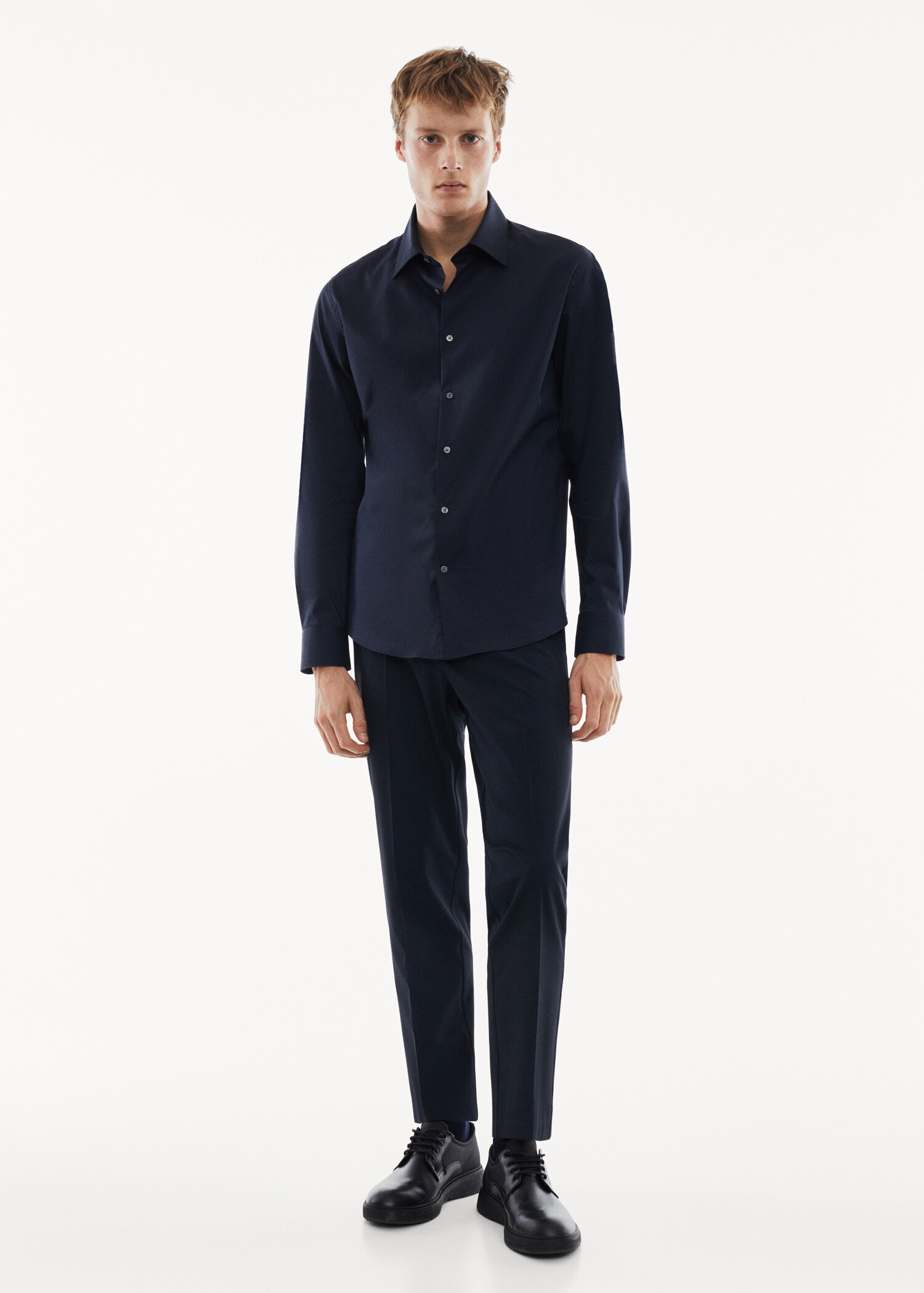 Camisa regular fit cotó stretch - Pla general