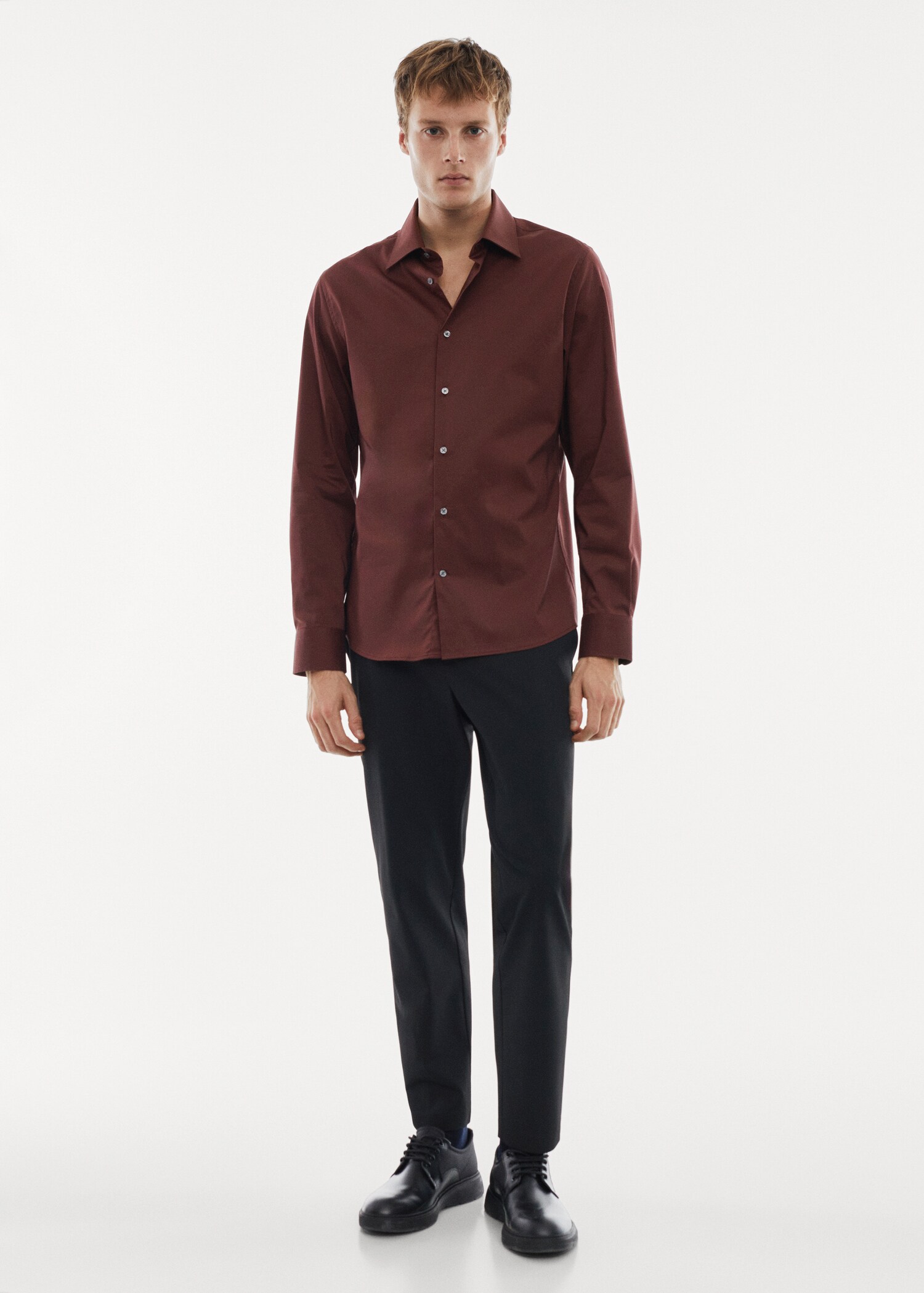 Camisa regular fit cotó stretch - Pla general