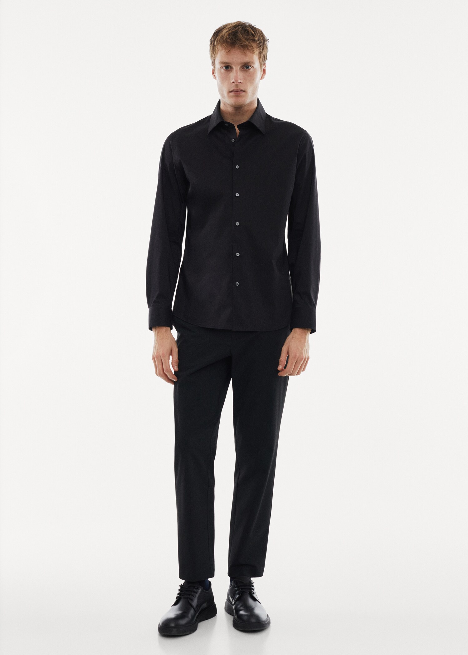 Camisa regular fit cotó stretch - Pla general