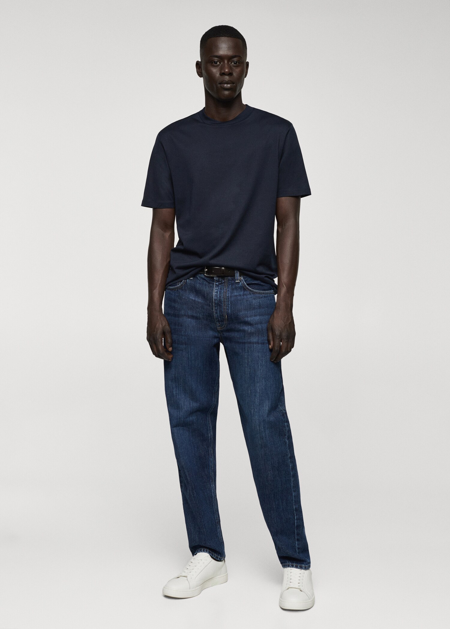 Mercerizované tričko slim fit - Celkový náhled