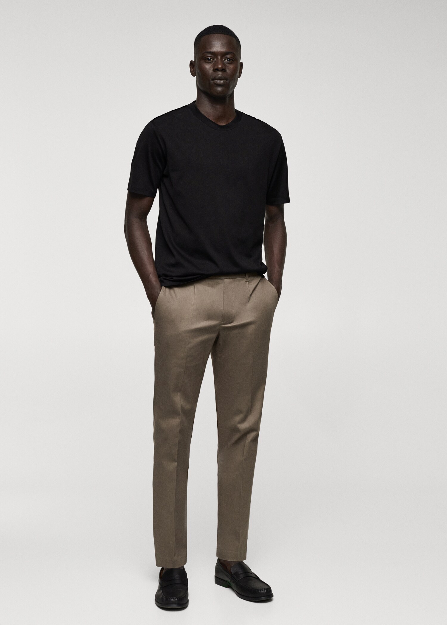 Mercerizované tričko slim fit - Celkový náhled