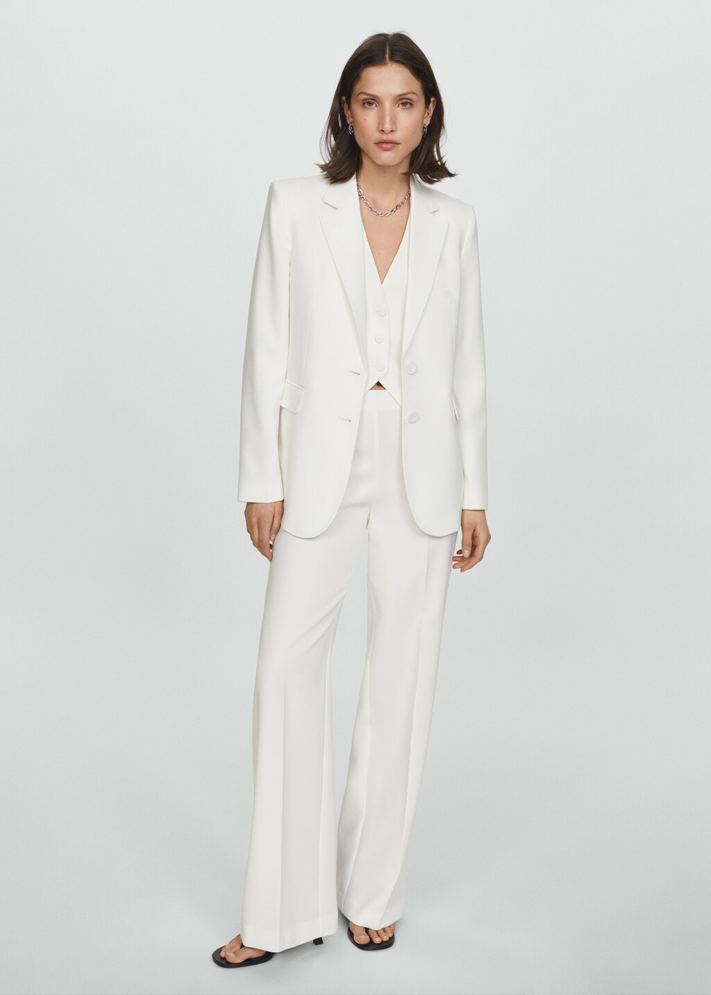 スーツ DIESEL Women Suits LA157030AFAA100 White Women's White Suits Office Ladies Double Breasted Blazer