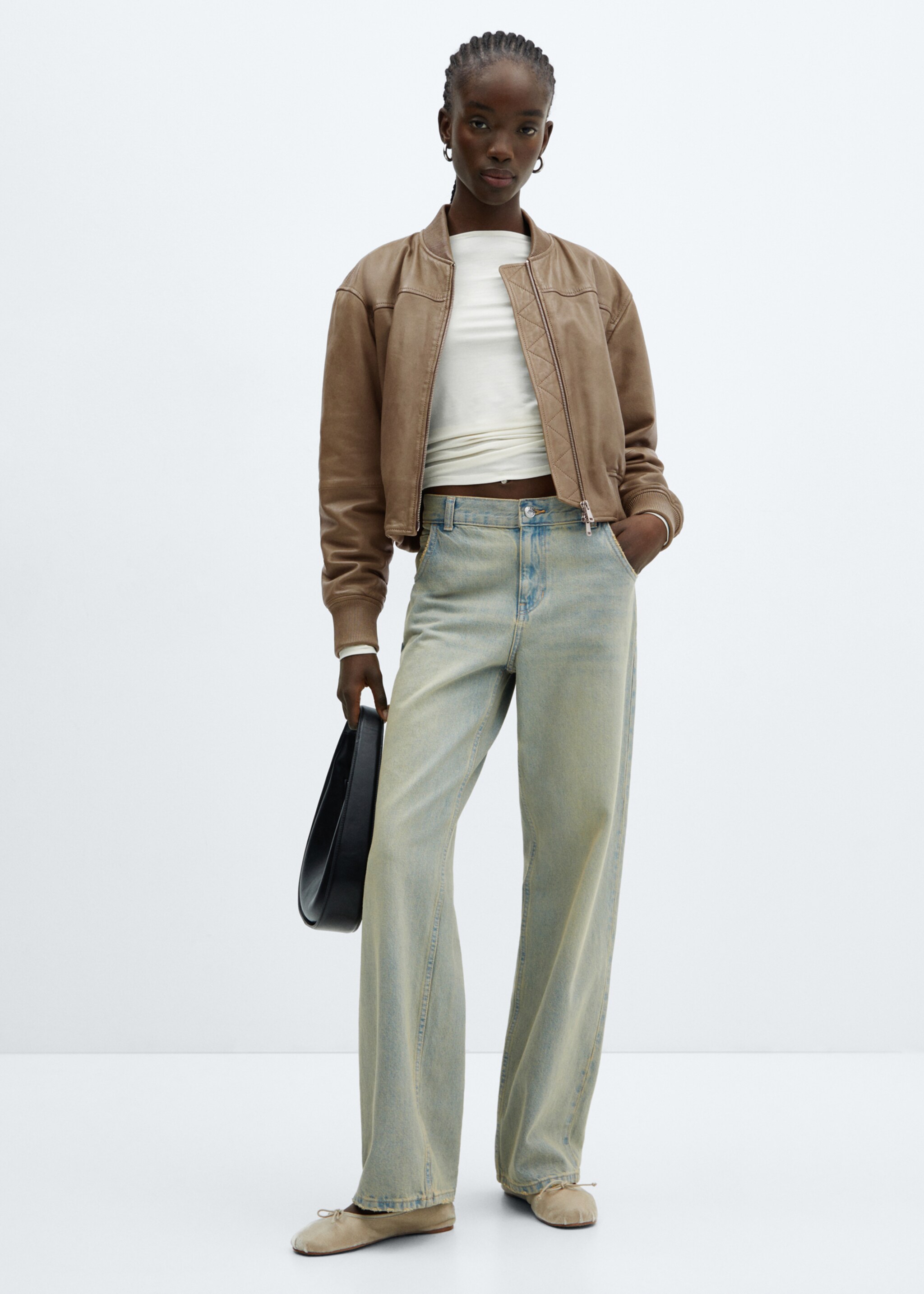 Leather bomber jacket - General plane
