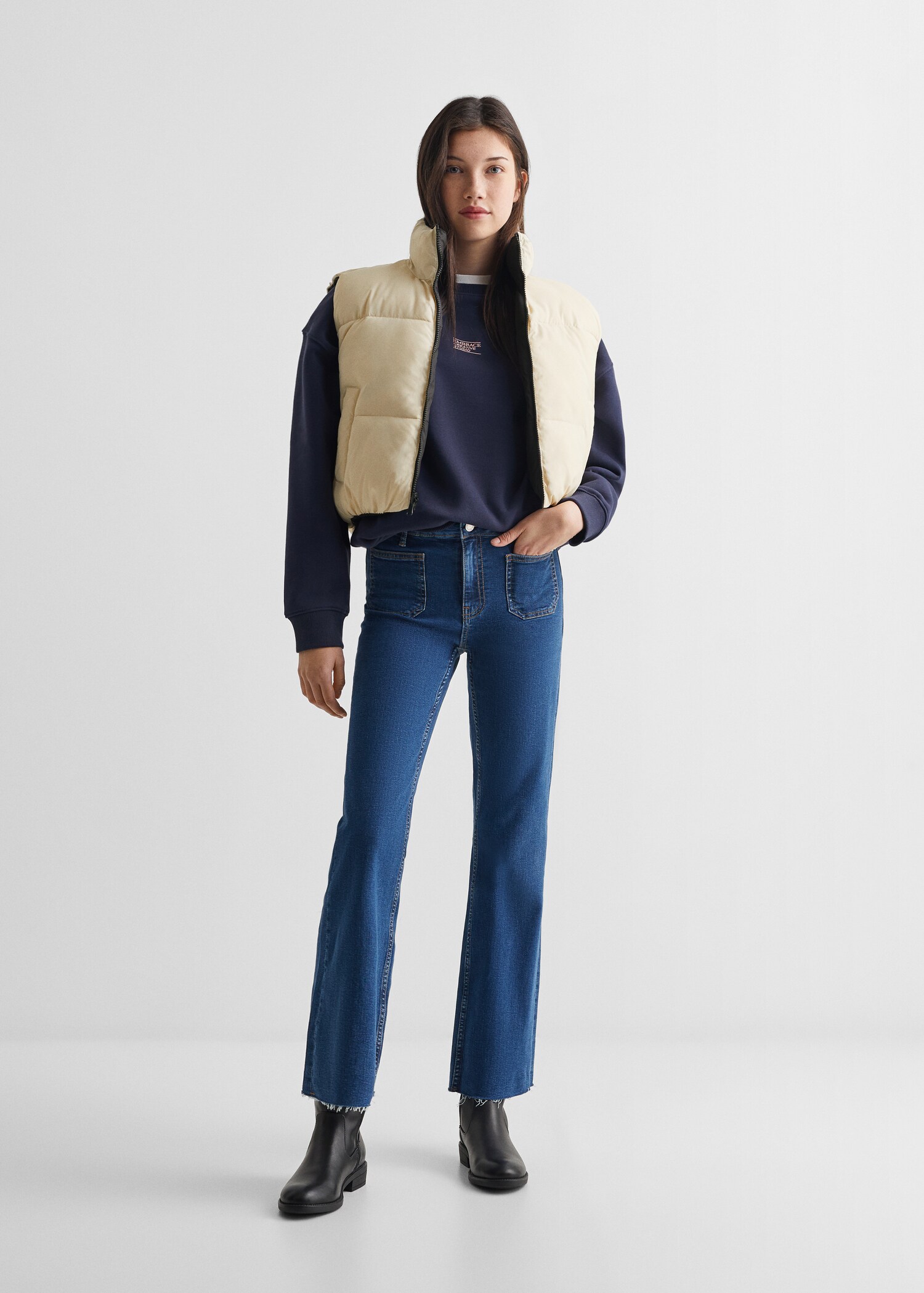 Reversible quilted gilet - General plane