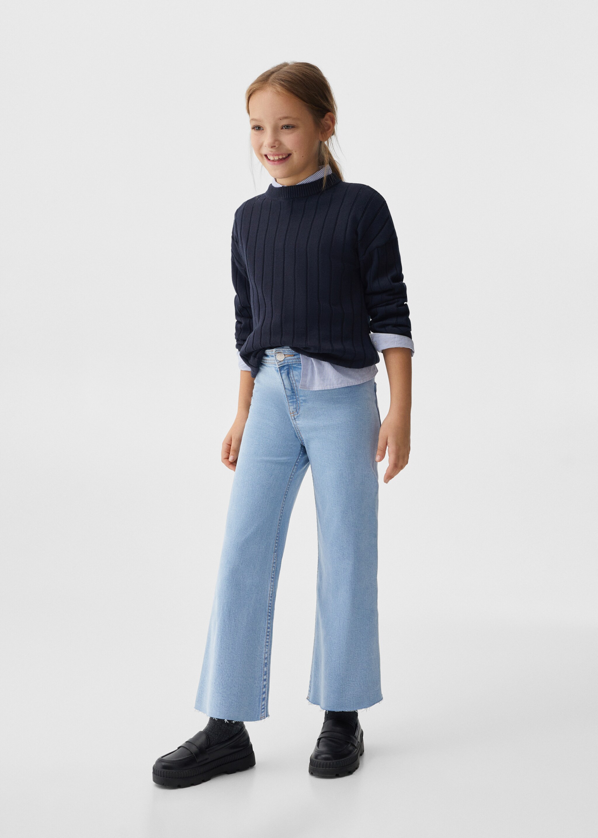 High-waist culotte jeans - General plane