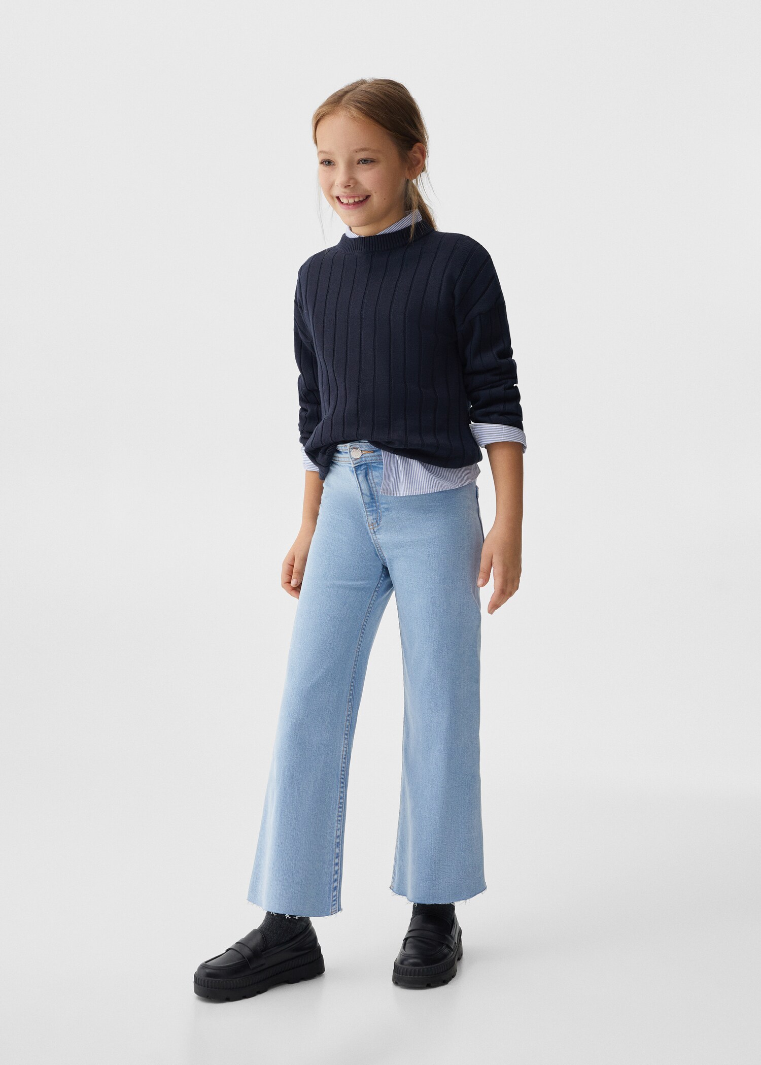 High-waist culotte jeans - General plane