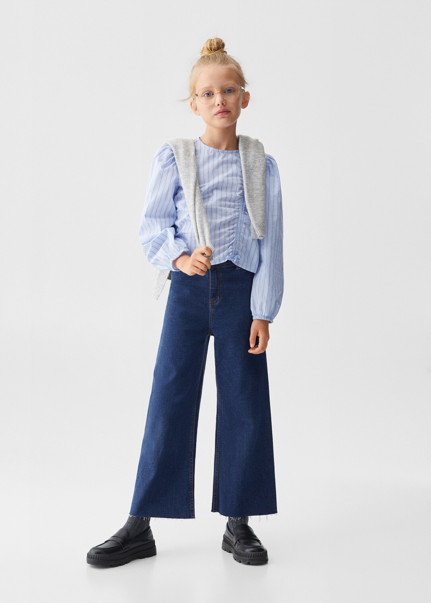High-waist culotte jeans - General plane