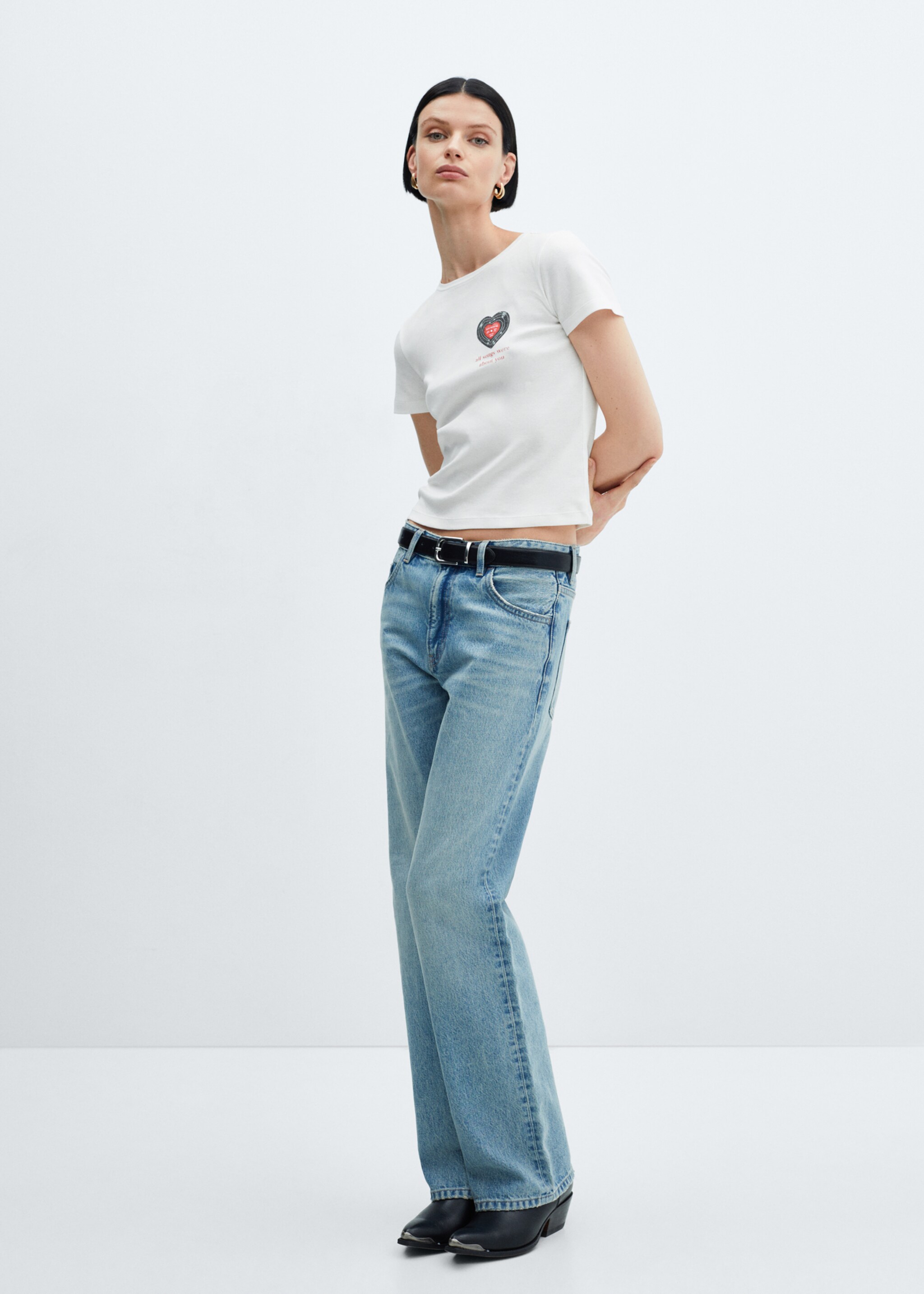 Message cotton T-shirt - General plane
