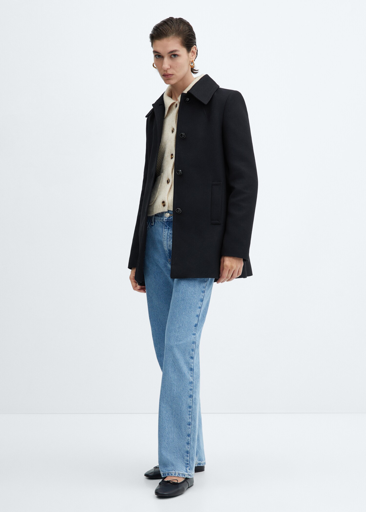 Manteau boutons col chemise - Plan général