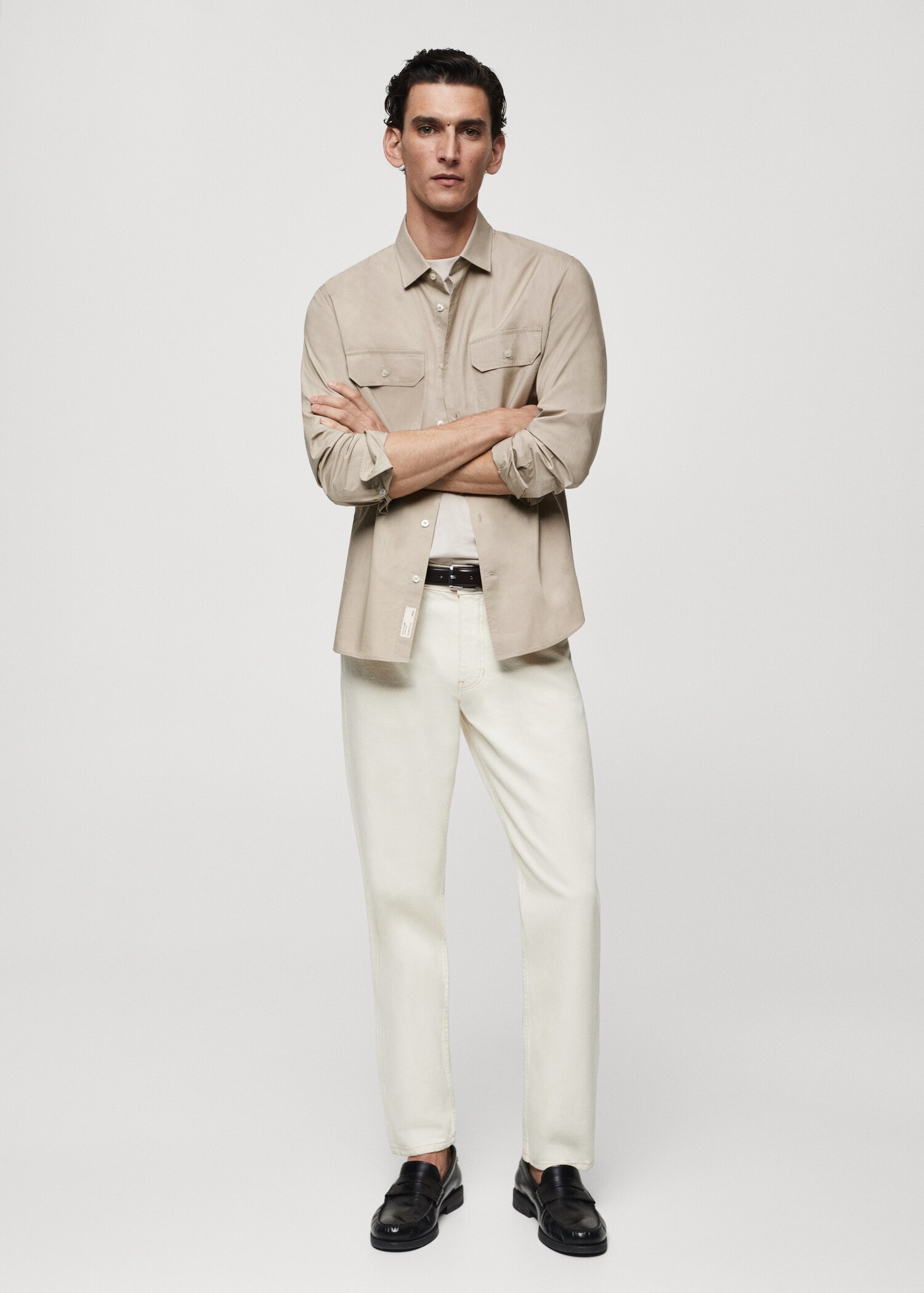 Chemise en coton avec poches - Plan général