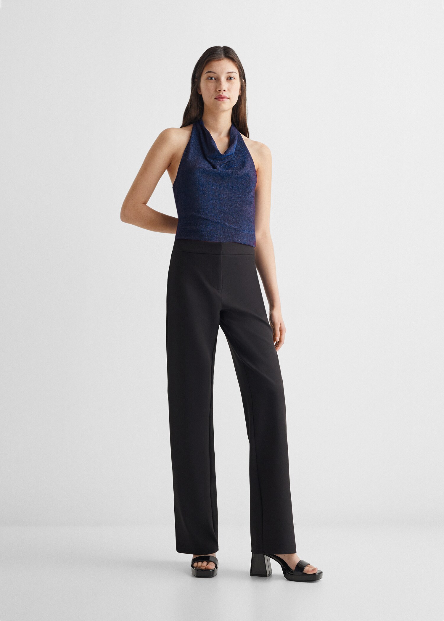 Metallic halter top - General plane