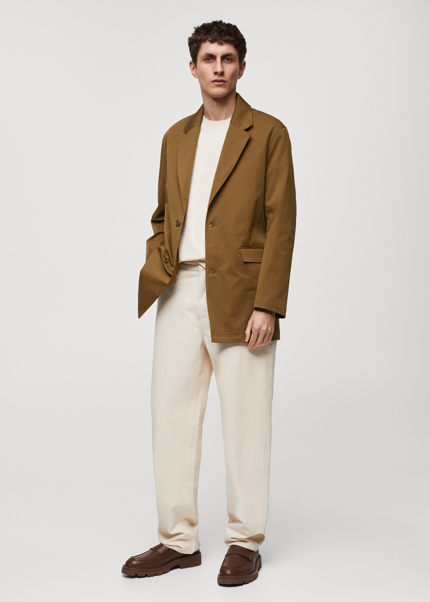 Relaxed-fit cotton jacket - General plane