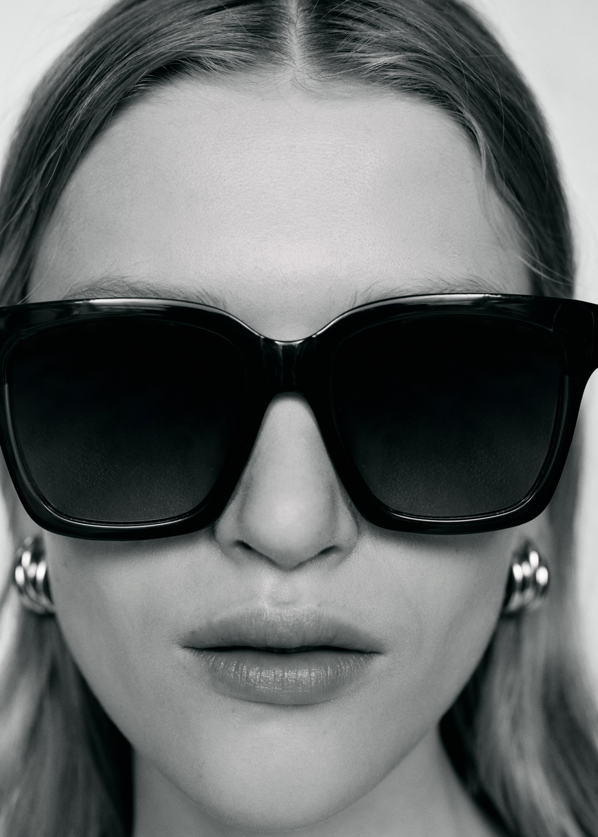 Sonnenbrille mit viereckiger Brillenfassung - Allgemeine Ansicht