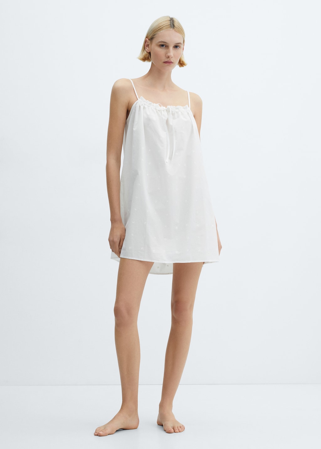 Long white cotton nightgown best sale