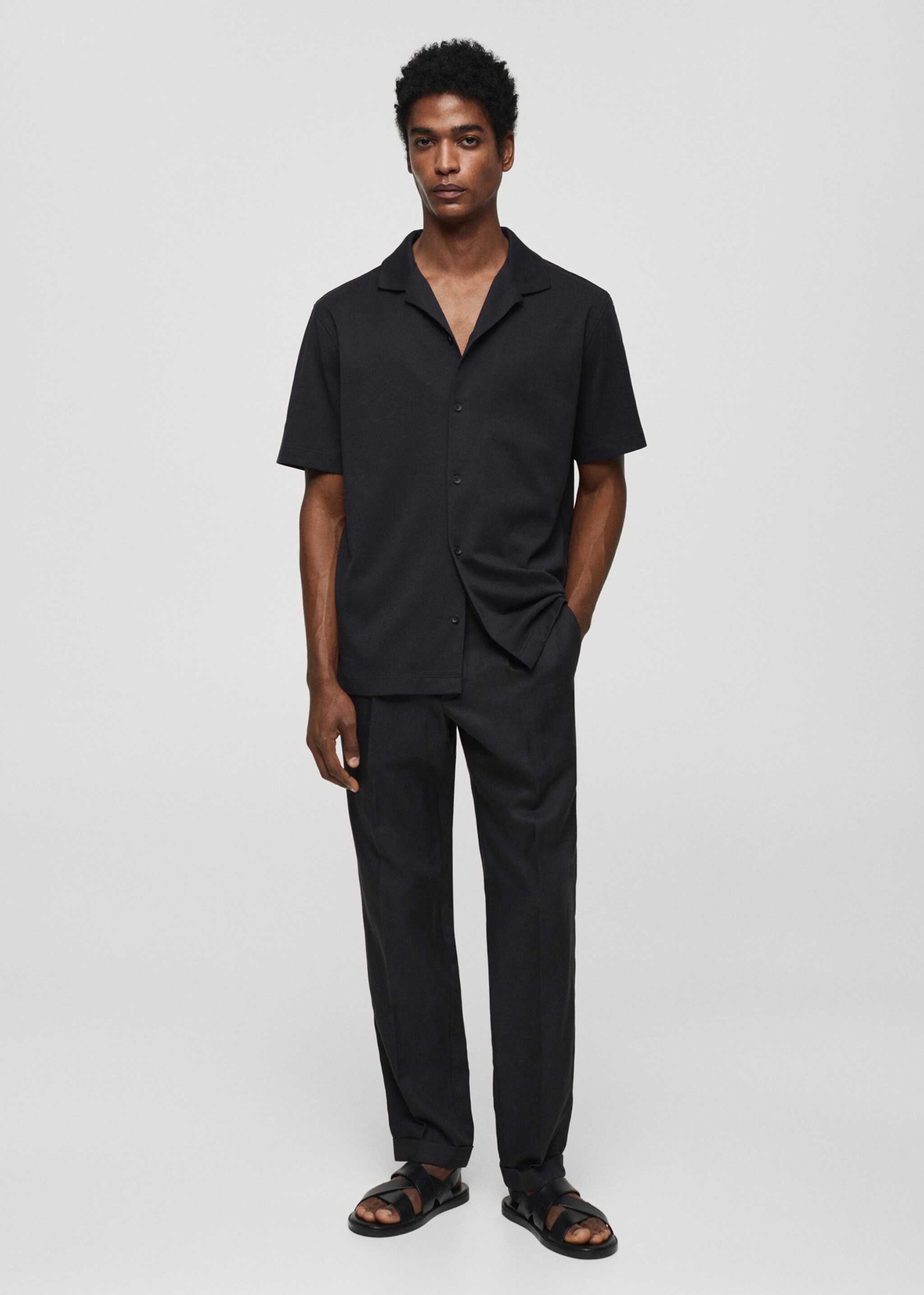 Chemise coton manches courtes - Plan général