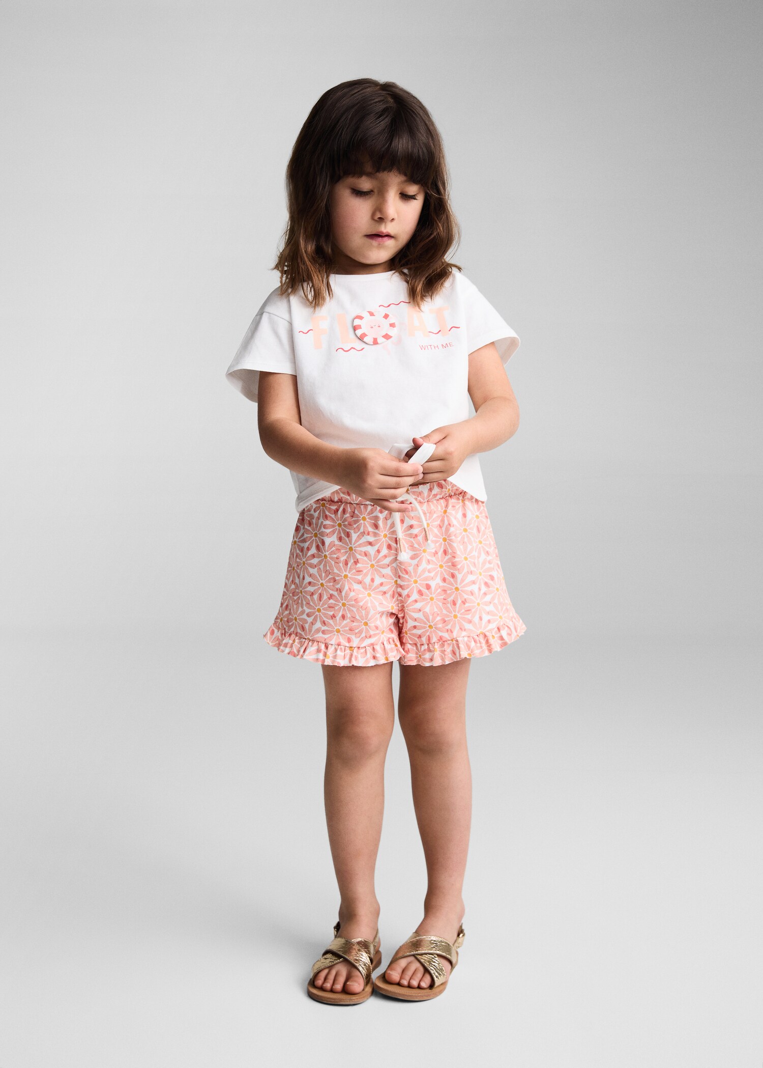 Shorts algodón flores - Plano general