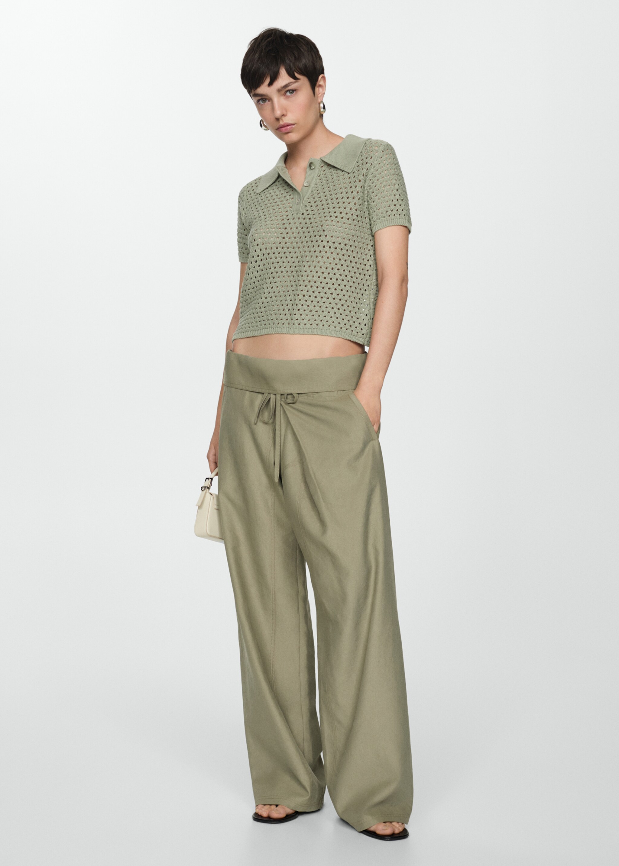 Poloshirt mit Lochmuster - Allgemeine Ansicht