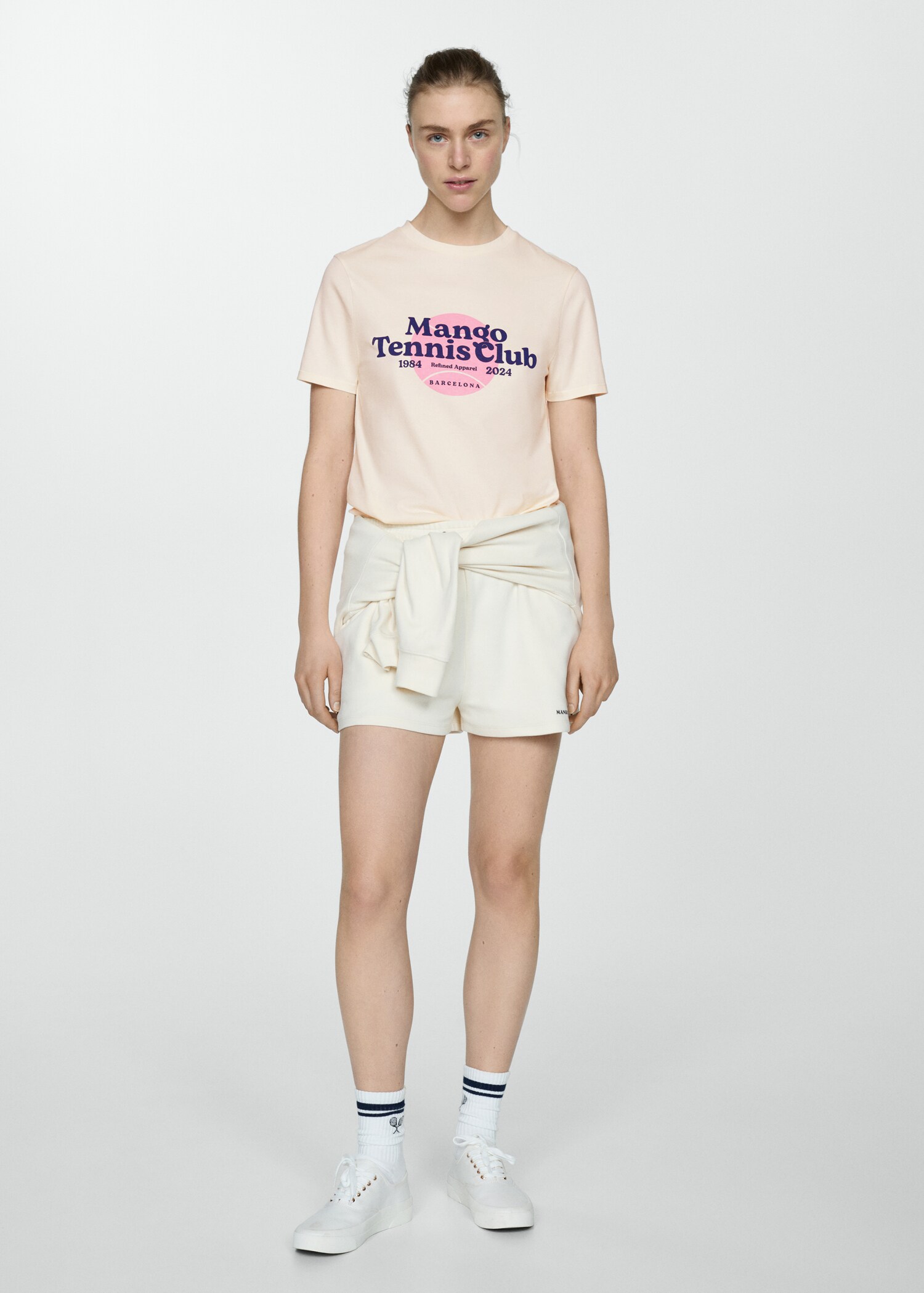 Camiseta 100% algodón mensaje estampado - Plano general