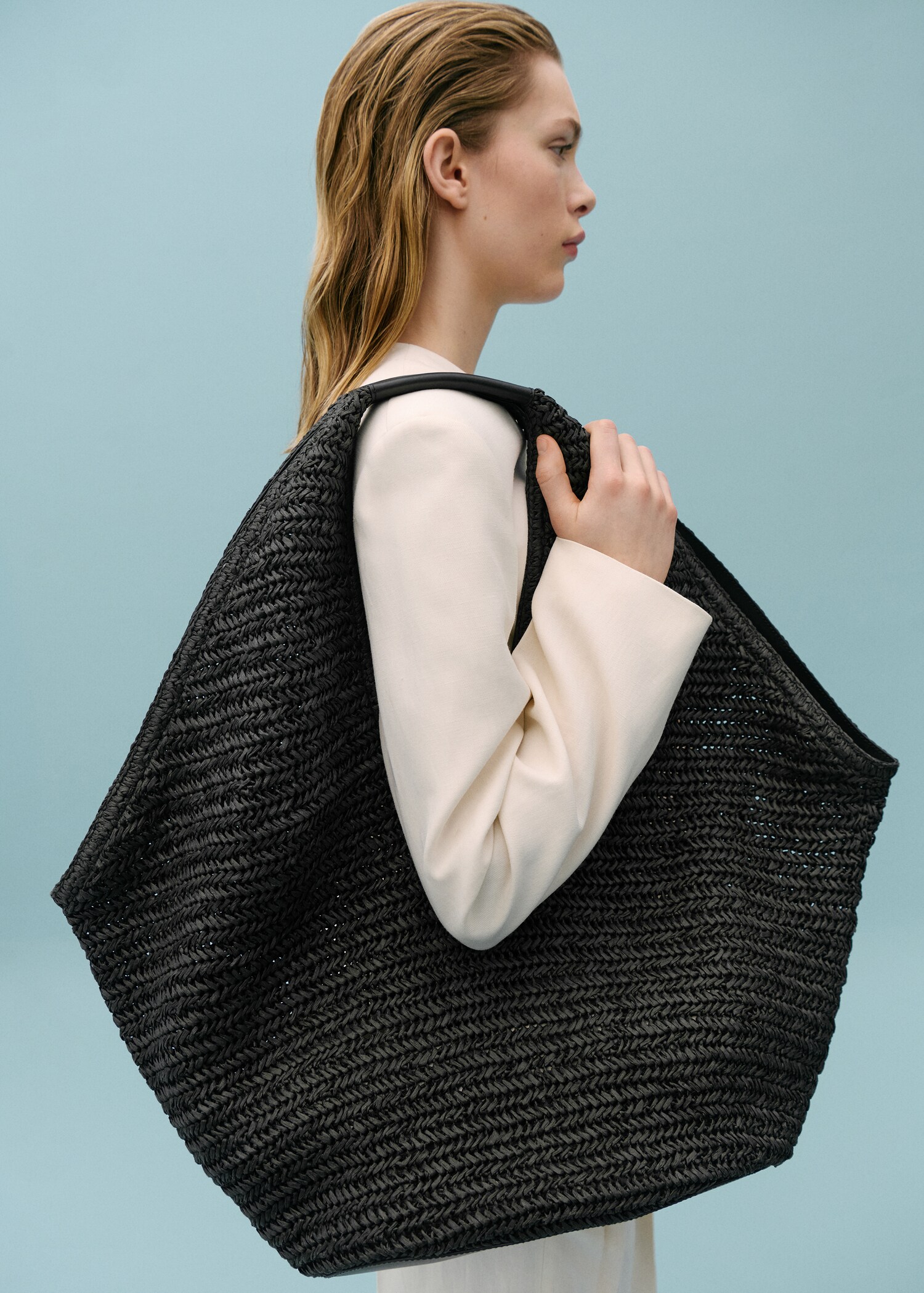 Maxi-Tasche aus Naturfasern - Allgemeine Ansicht