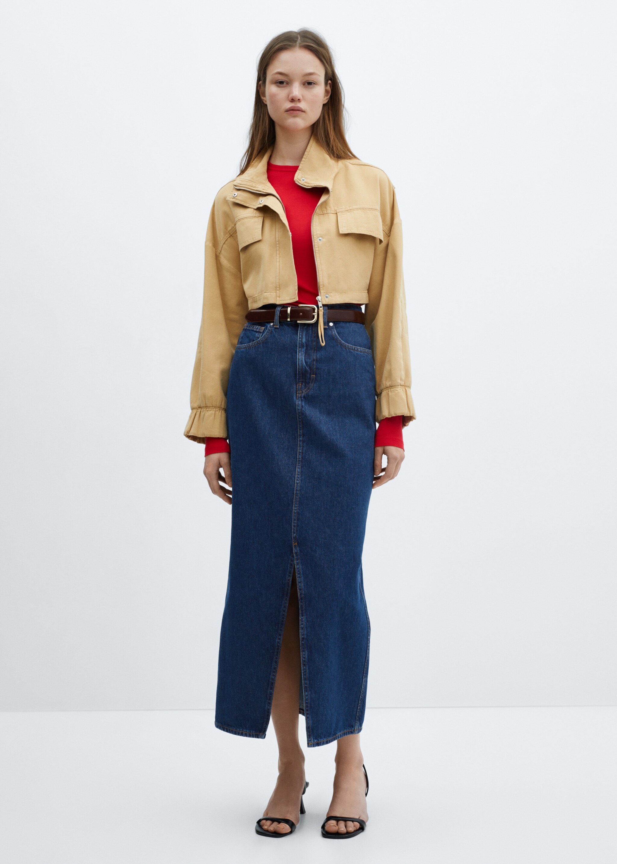 Jeansrock mit Schlitz - Allgemeine Ansicht