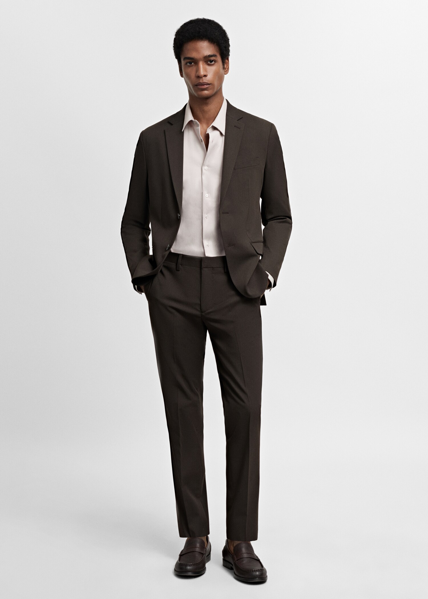 Πουκάμισο κοστουμιού super slim fit ποπλίνα - Γενικό πλάνο