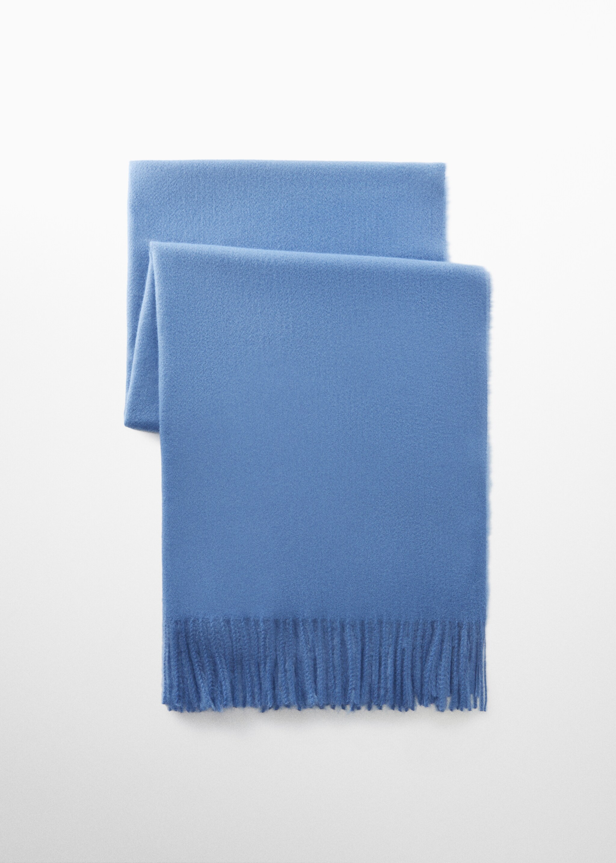 Fringed edge scarf - General plane, Blue. Ref: 67050281-00.