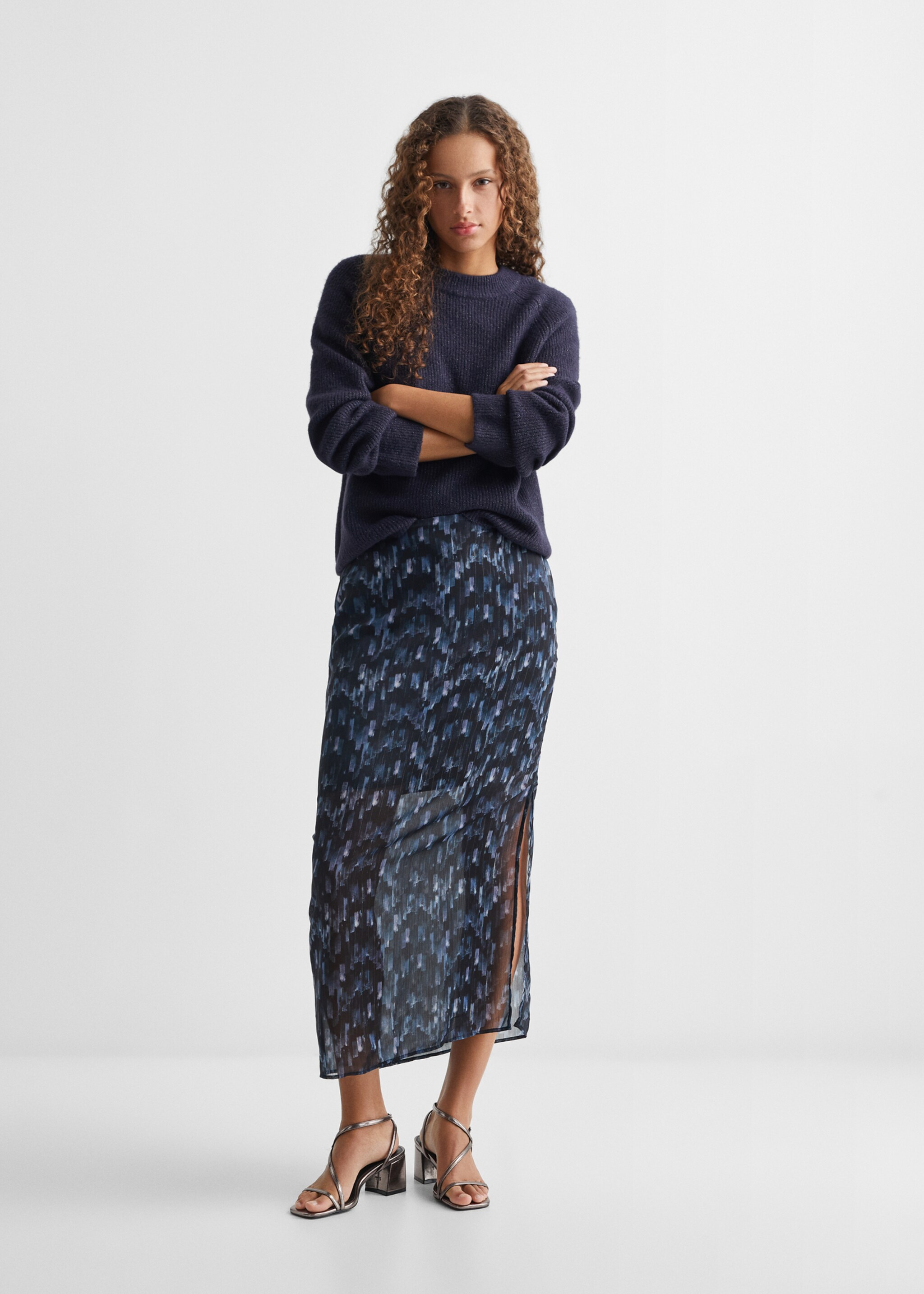 Printed long skirt - General plane