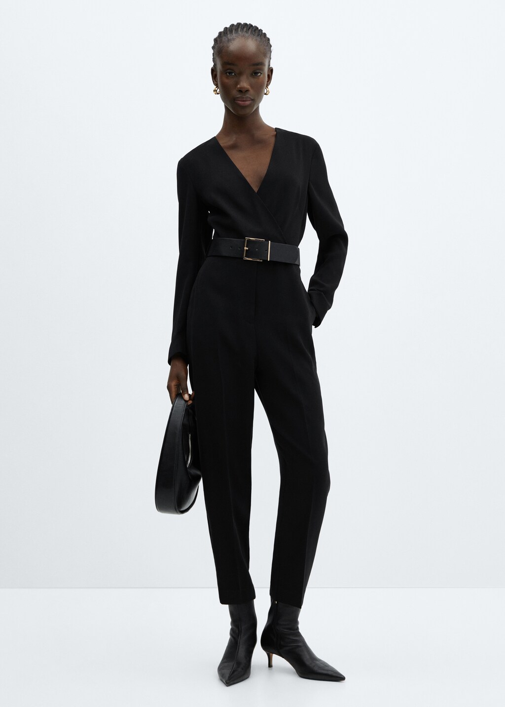Belt wrap jumpsuit - Women | MANGO OUTLET USA Belt wrap jumpsuit - Women | MANGO OUTLET USA