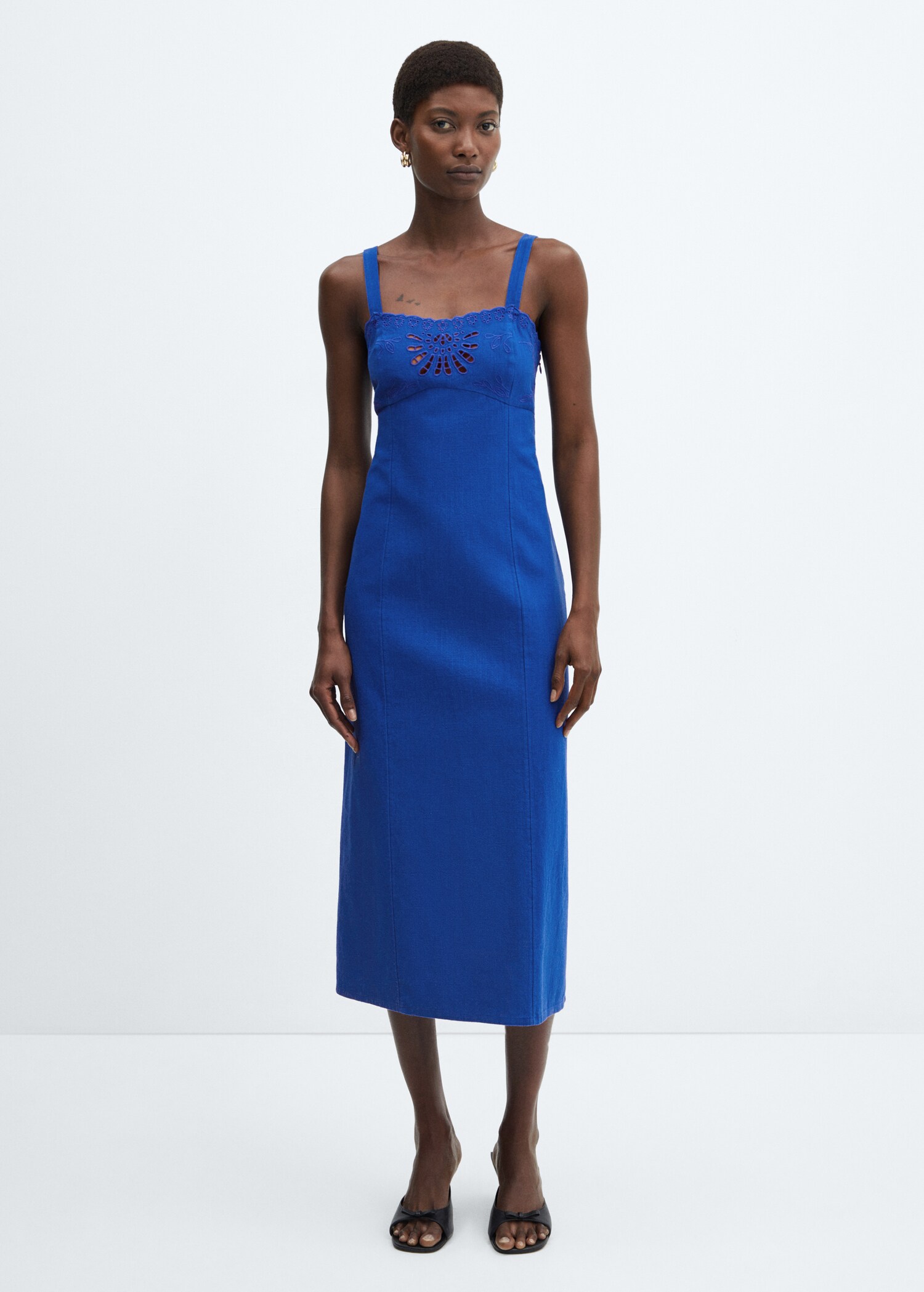 Baumwollkleid mit Lochmuster - Allgemeine Ansicht