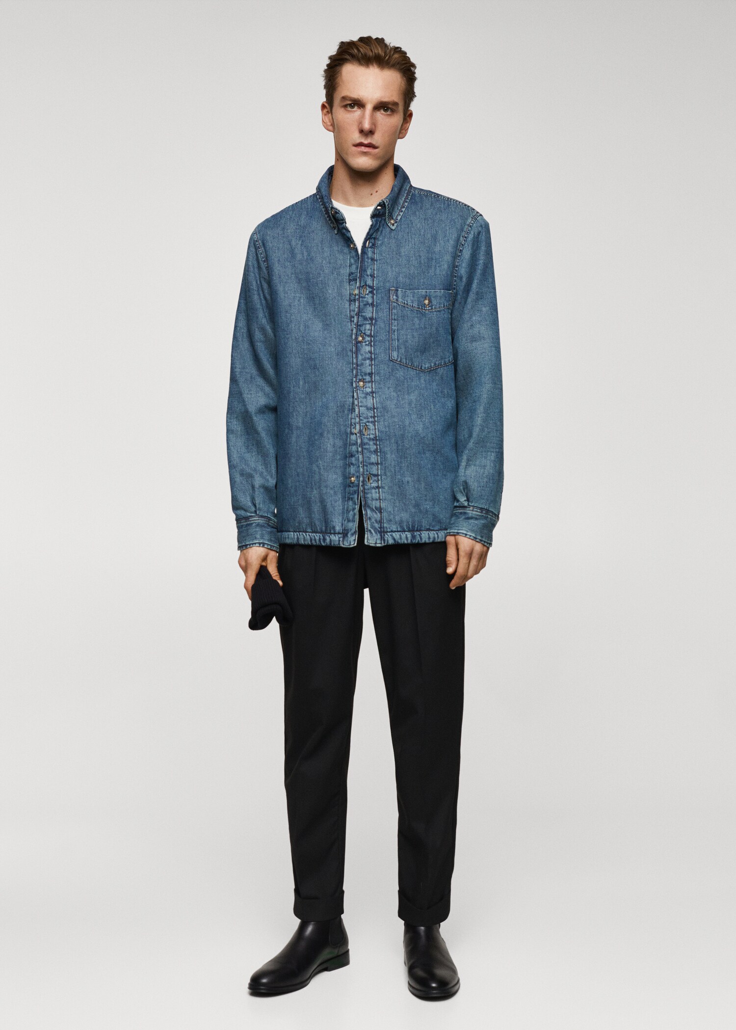 Surchemise denim matelassée - Plan général
