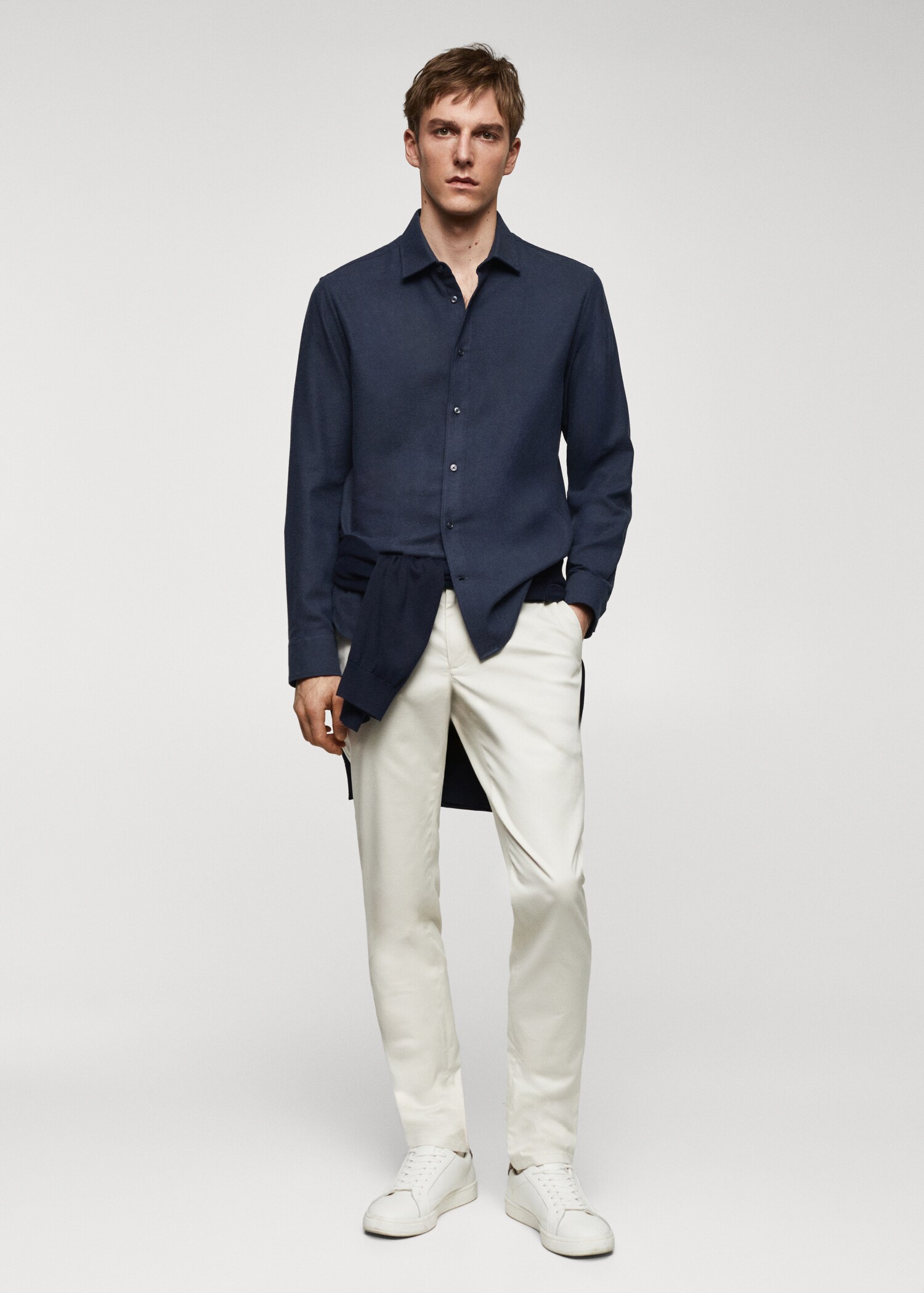 Twill flanellen overhemd - Overzichtstekening